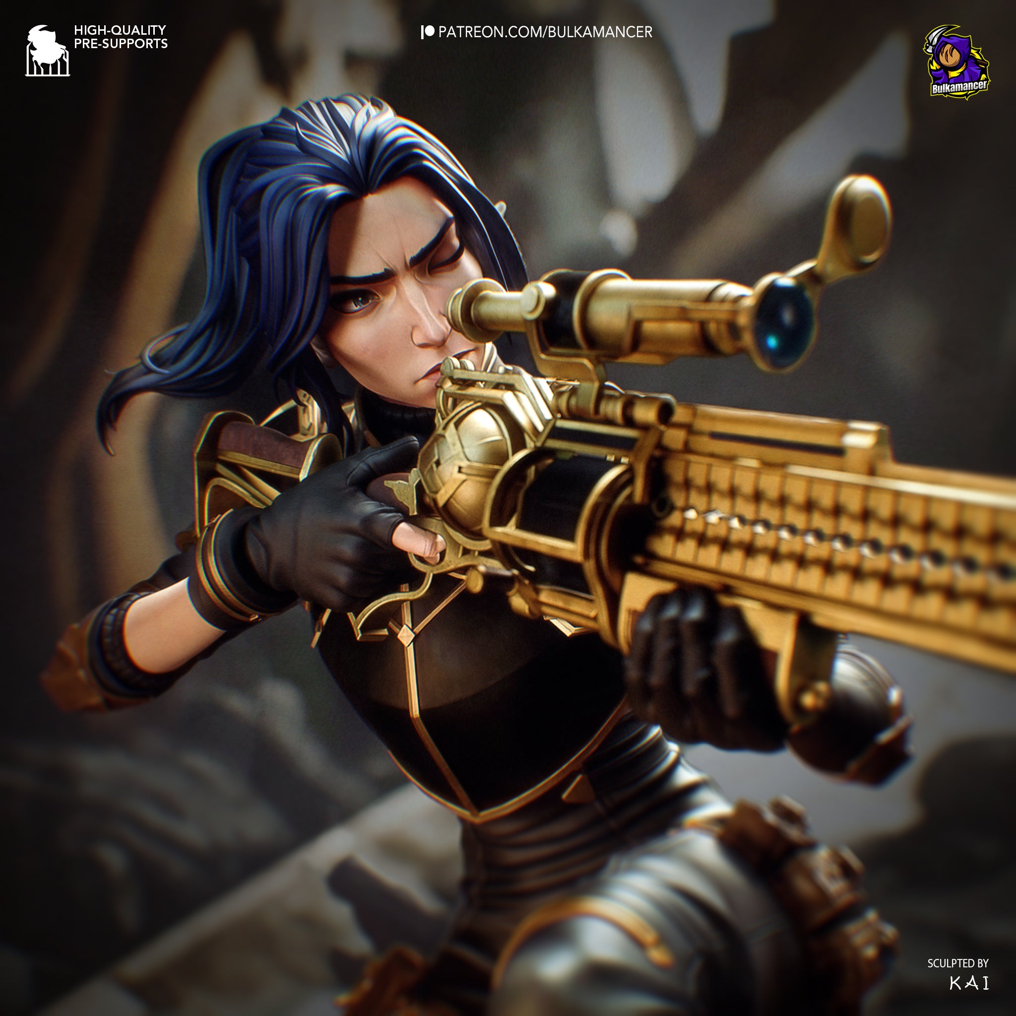 The Sharpshooter | Maximum Detailed 12K 3D printed figure