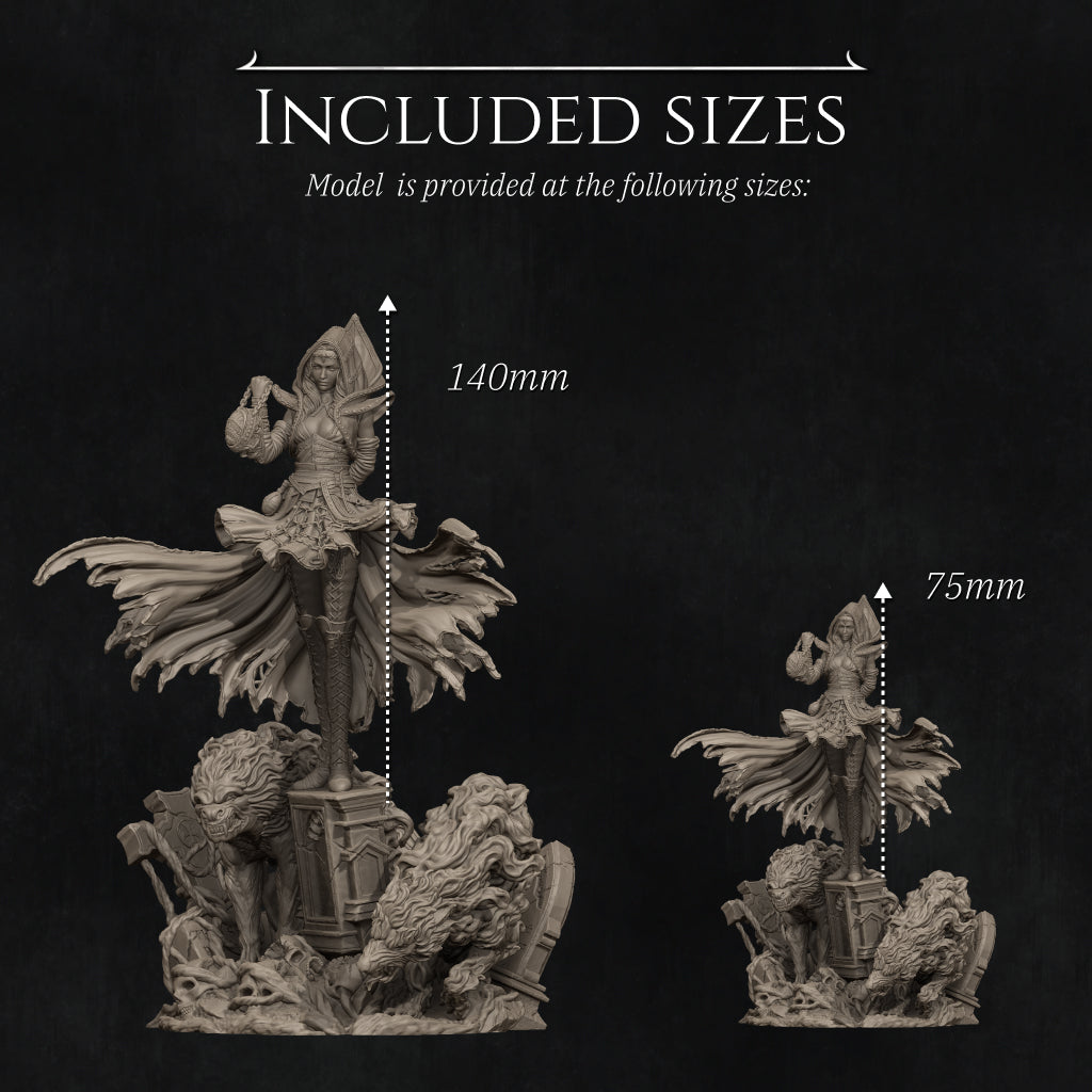 Camelia, The Dark Summoner | Maximum Detailed 12K 3D printed figure