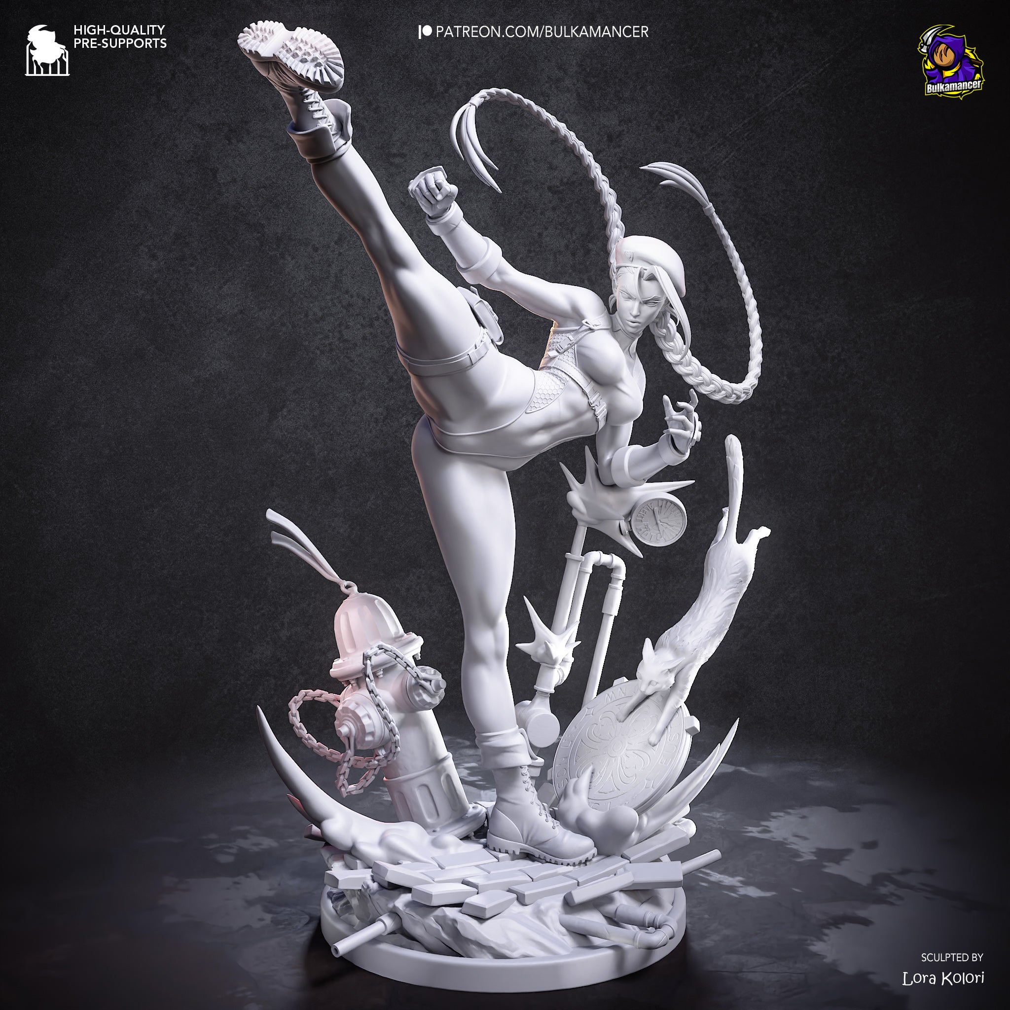 Delta Red Assassin Statue