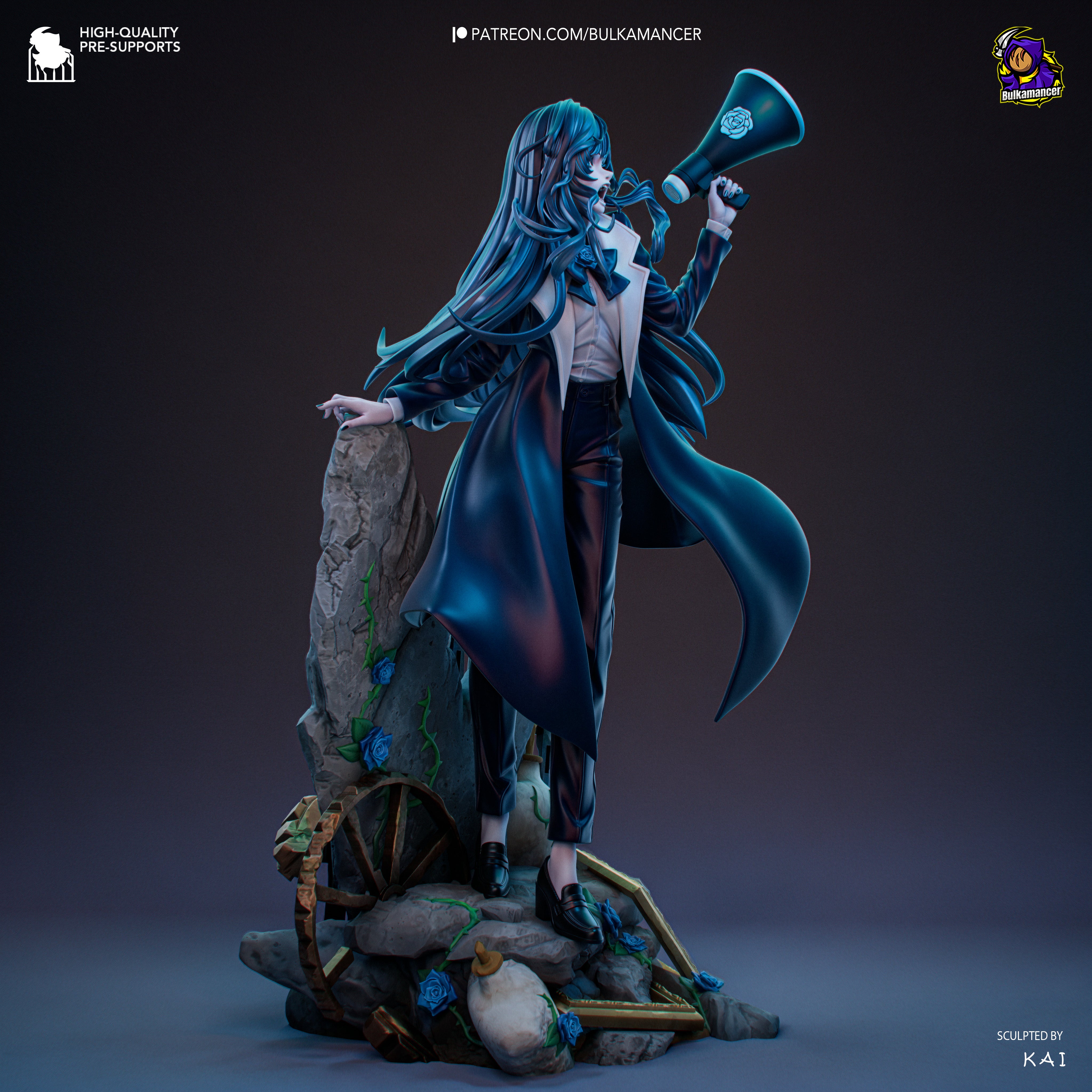 The Midnight Vocalist | Maximum Detailed 12K 3D printed figure