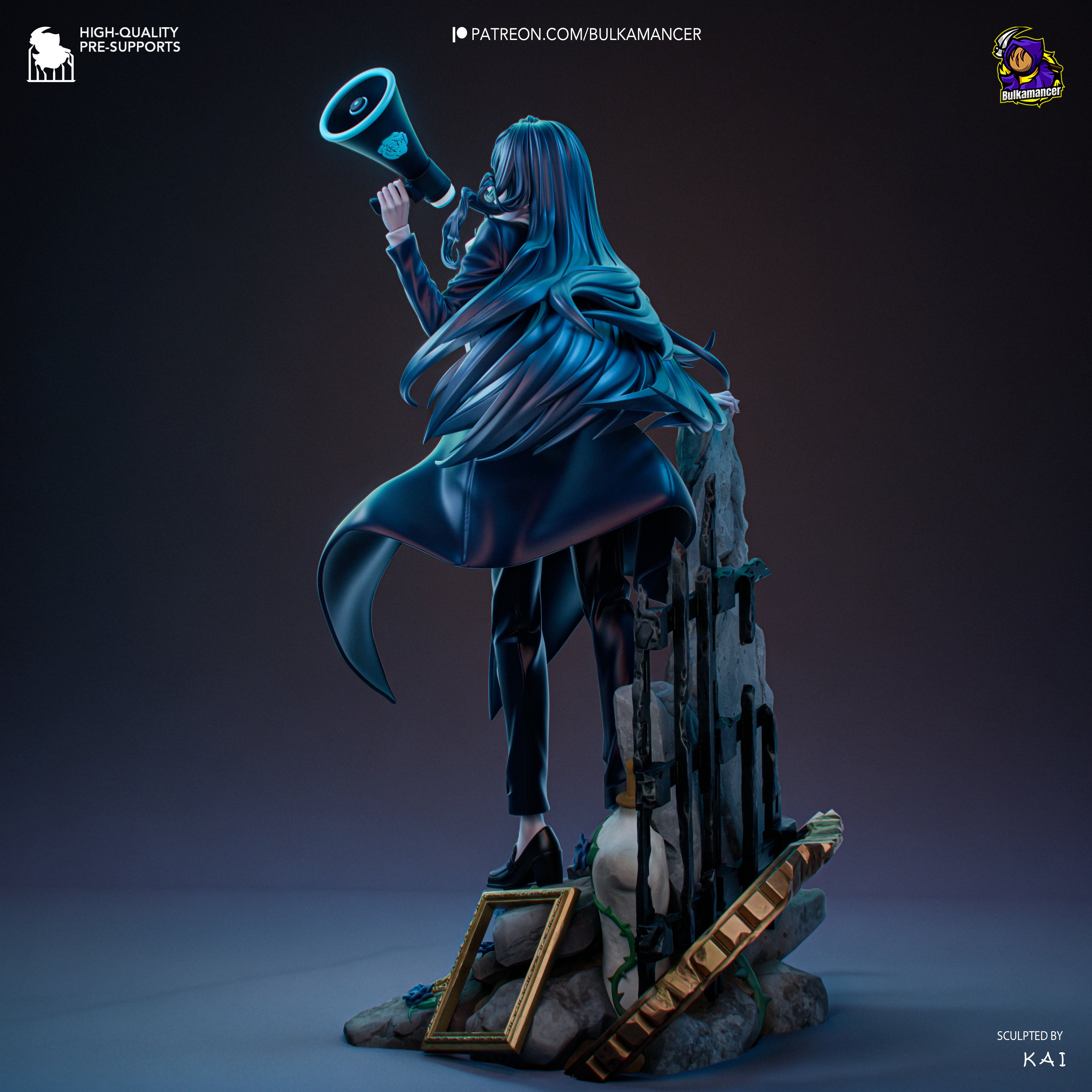 The Midnight Vocalist | Maximum Detailed 12K 3D printed figure