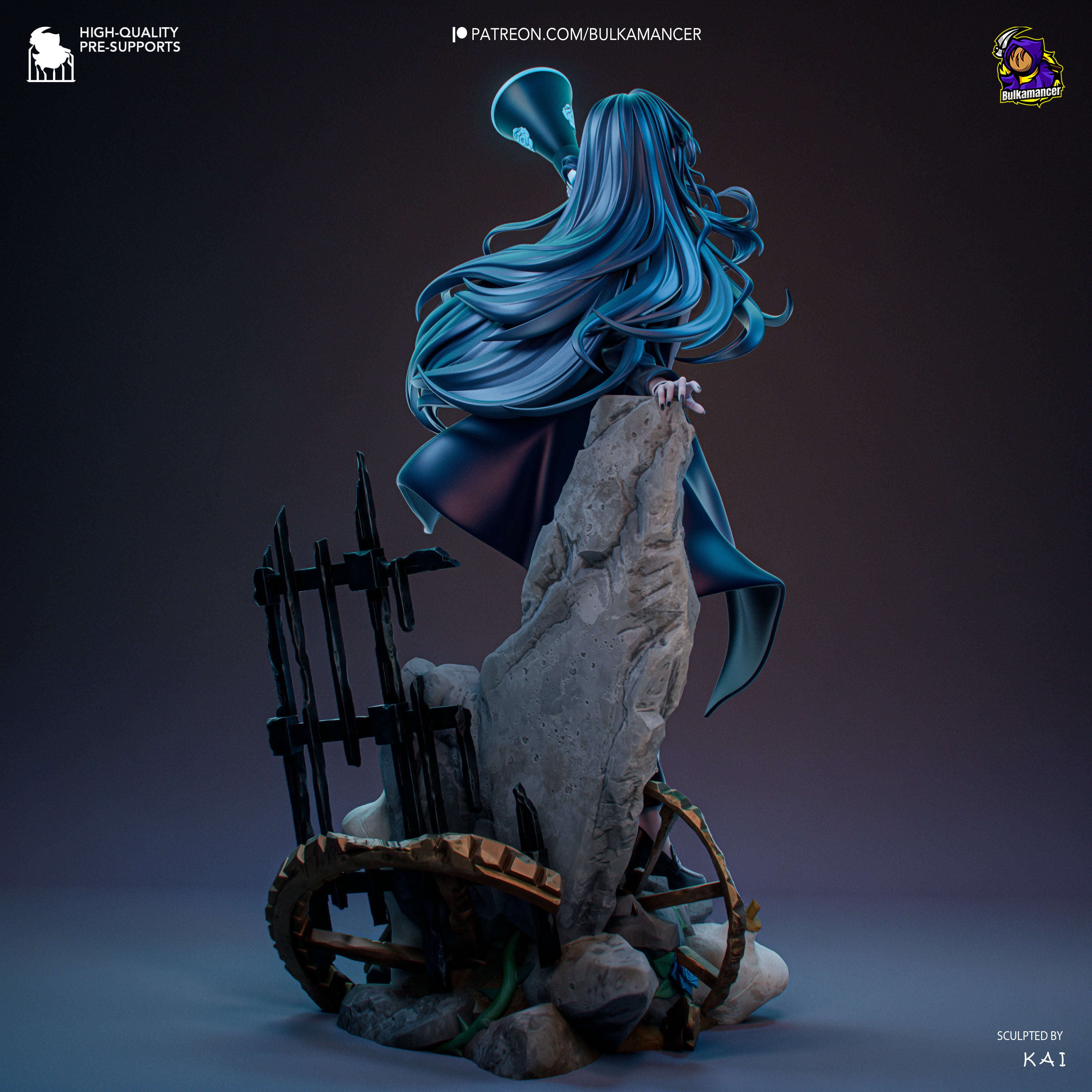 The Midnight Vocalist | Maximum Detailed 12K 3D printed figure