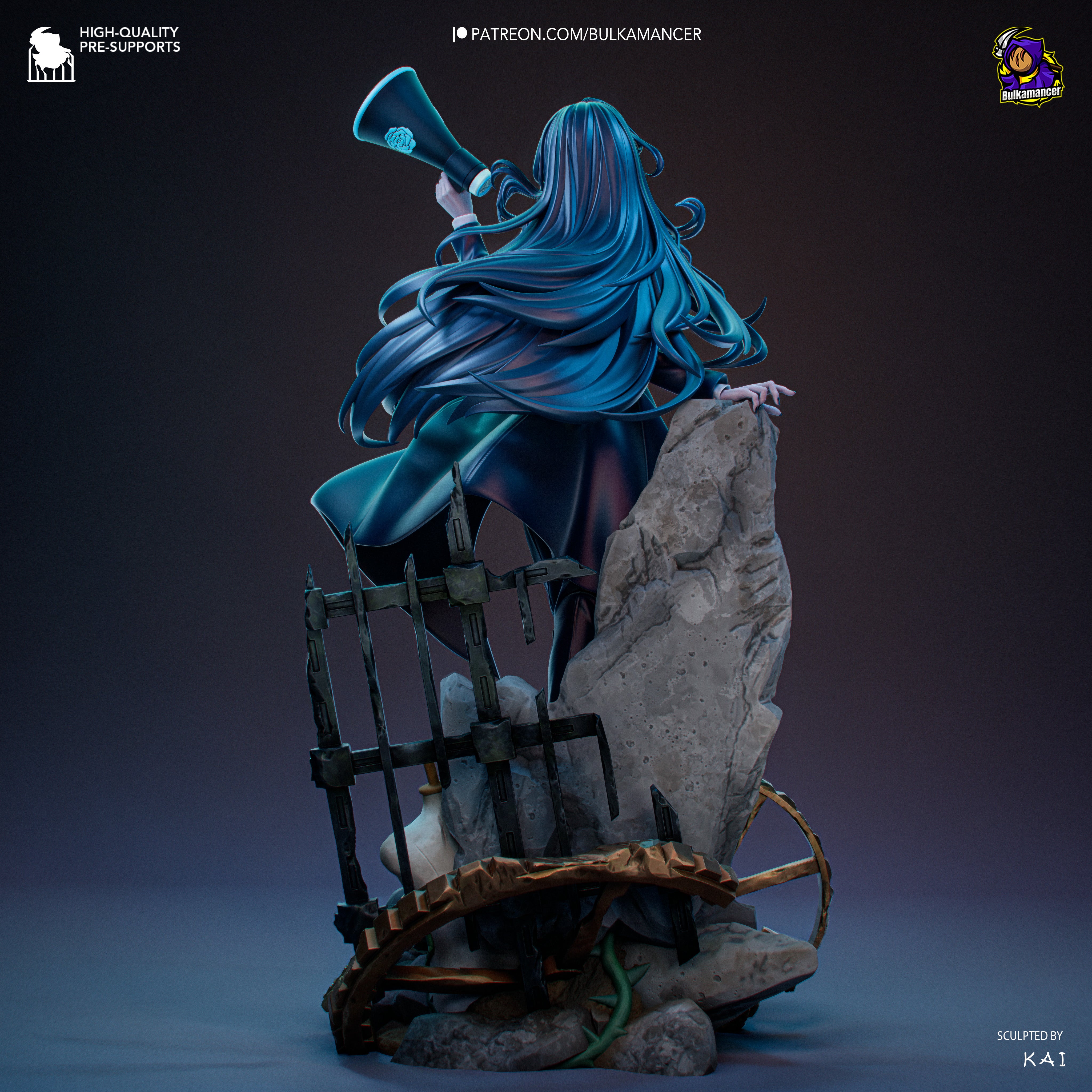 The Midnight Vocalist | Maximum Detailed 12K 3D printed figure