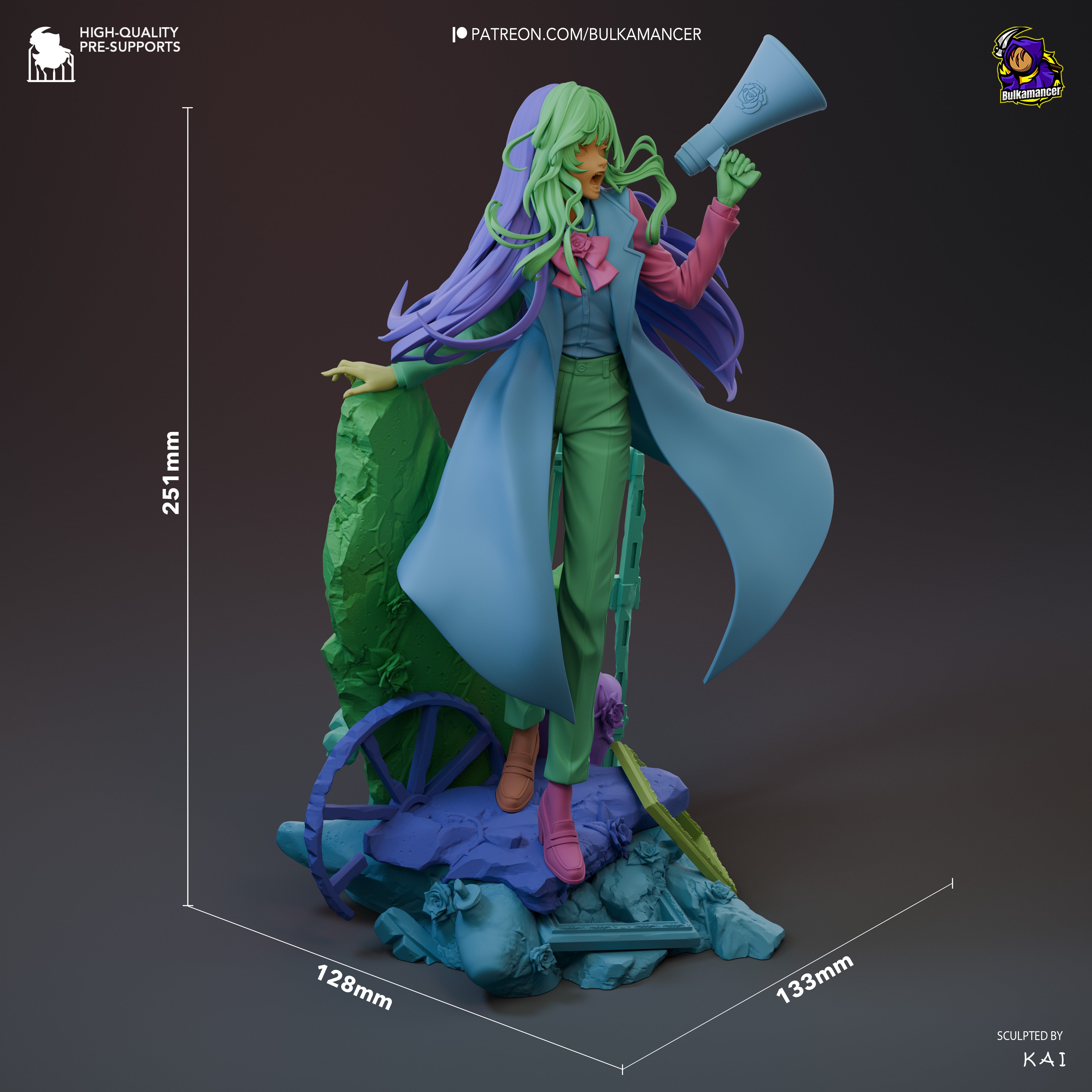 The Midnight Vocalist | Maximum Detailed 12K 3D printed figure