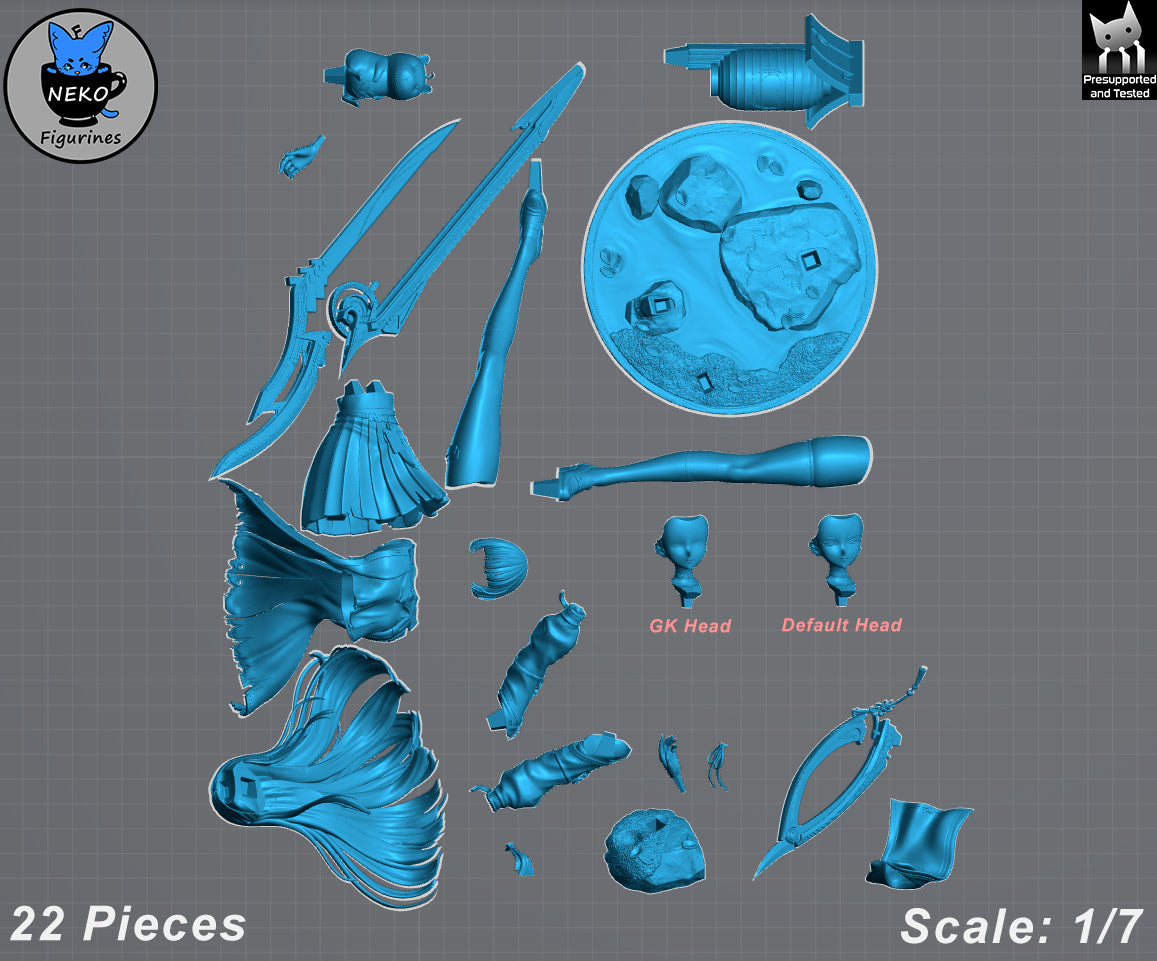 The Quiet Edge | Maximum Detailed 12K 3D printed figure
