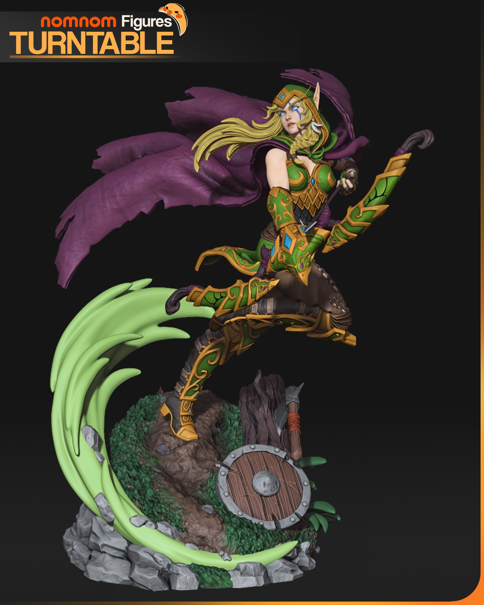 High Elf Archer | Maximum Detailed 12K 3D printed figure