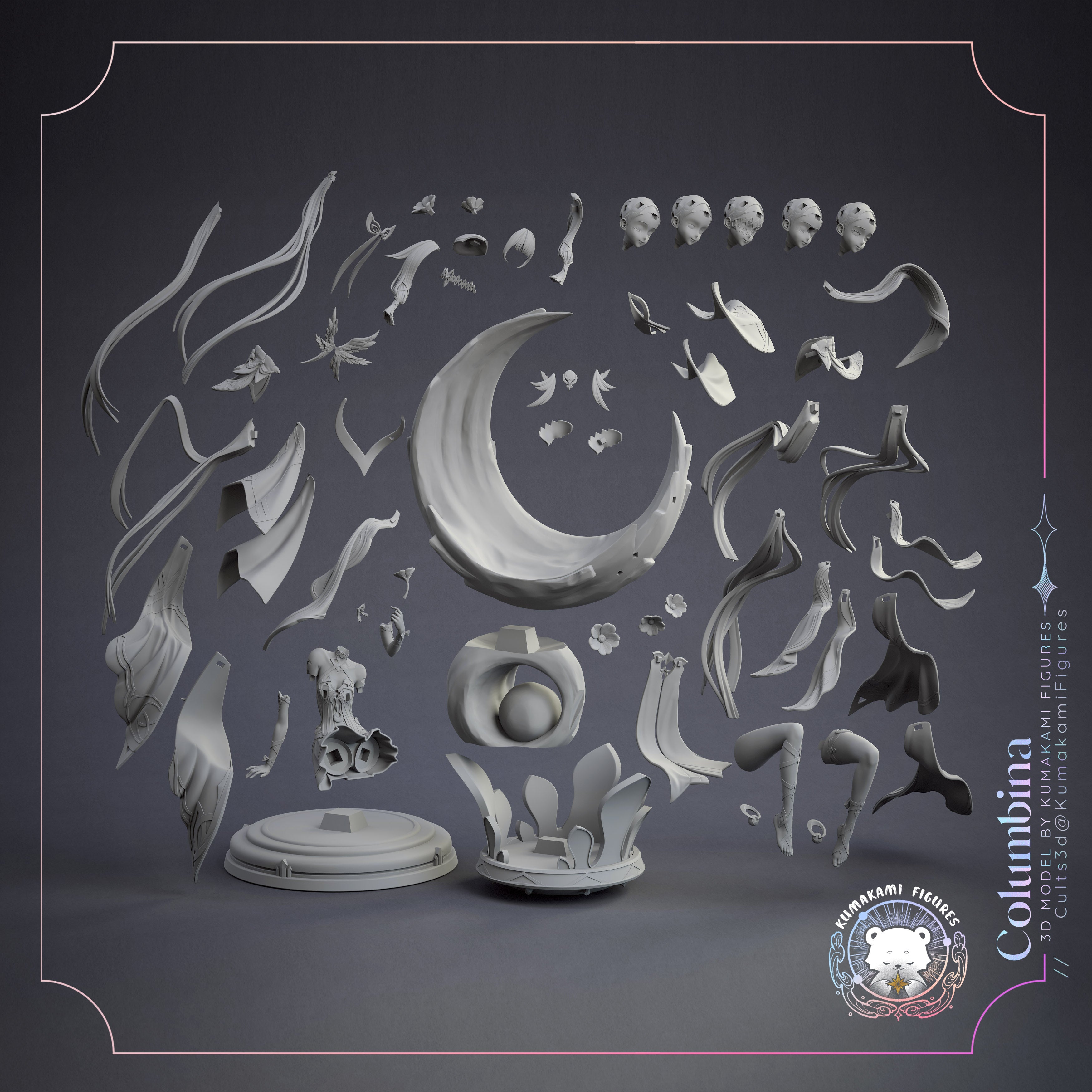 The Moonlight Siren | Maximum Detailed 12K 3D printed figure