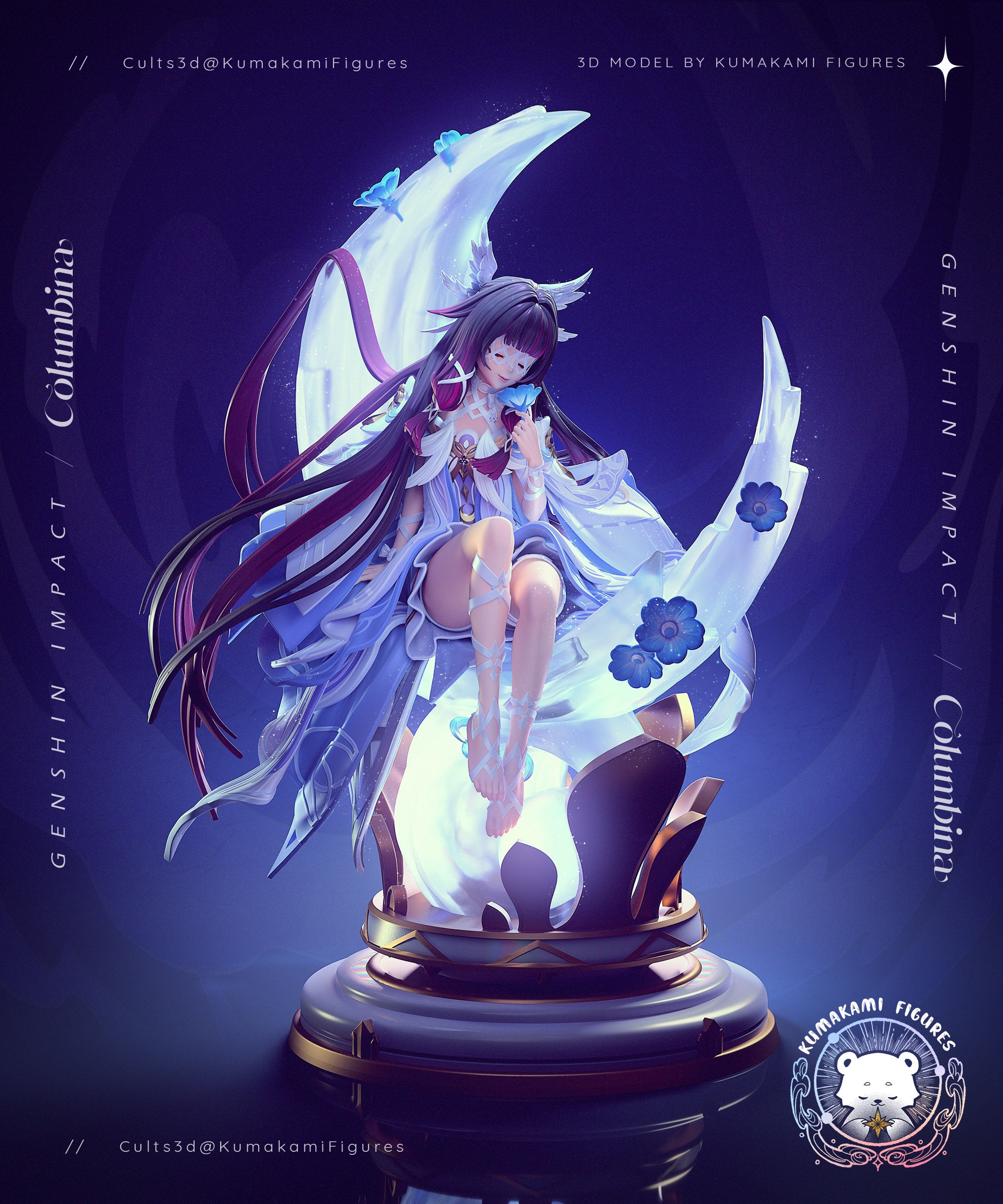 The Moonlight Siren | Maximum Detailed 12K 3D printed figure