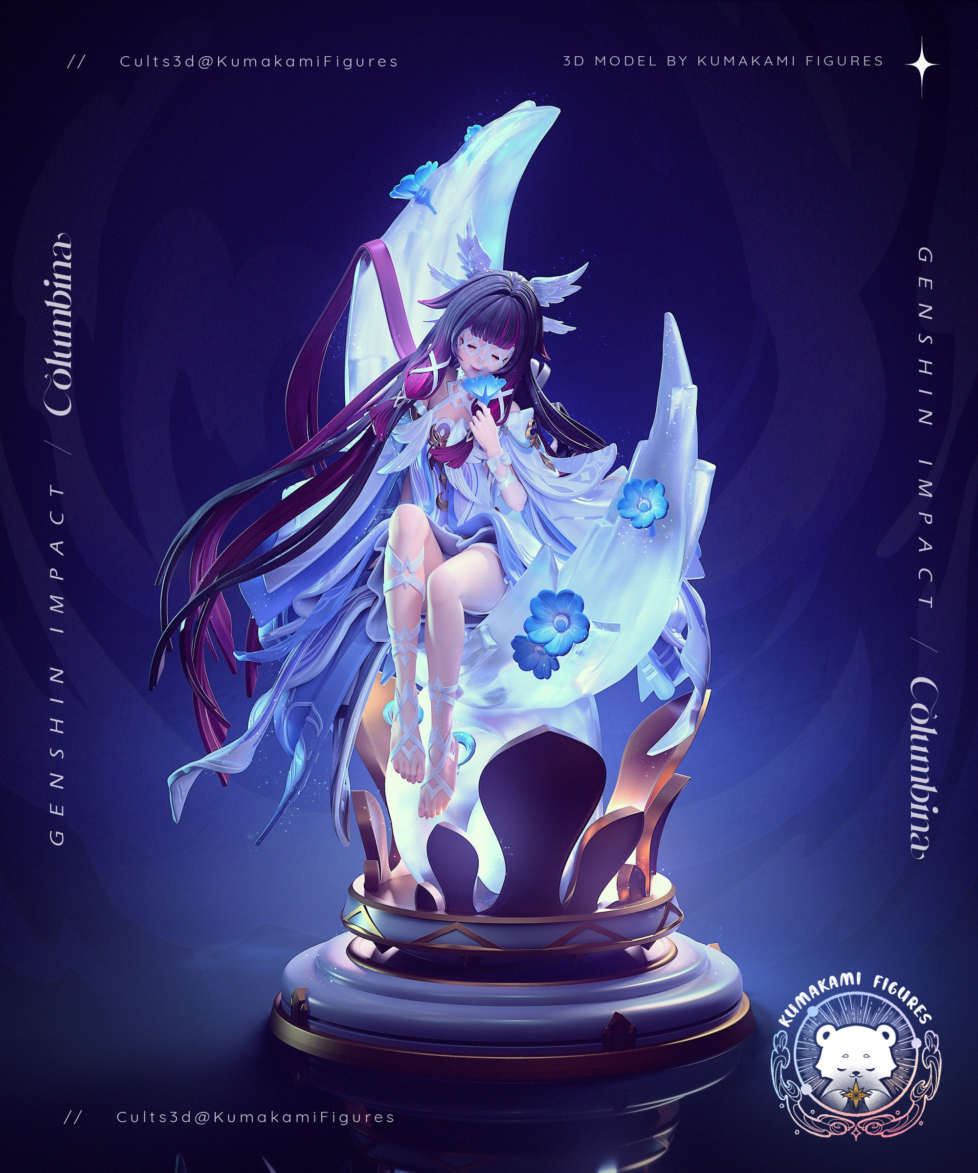The Moonlight Siren | Maximum Detailed 12K 3D printed figure