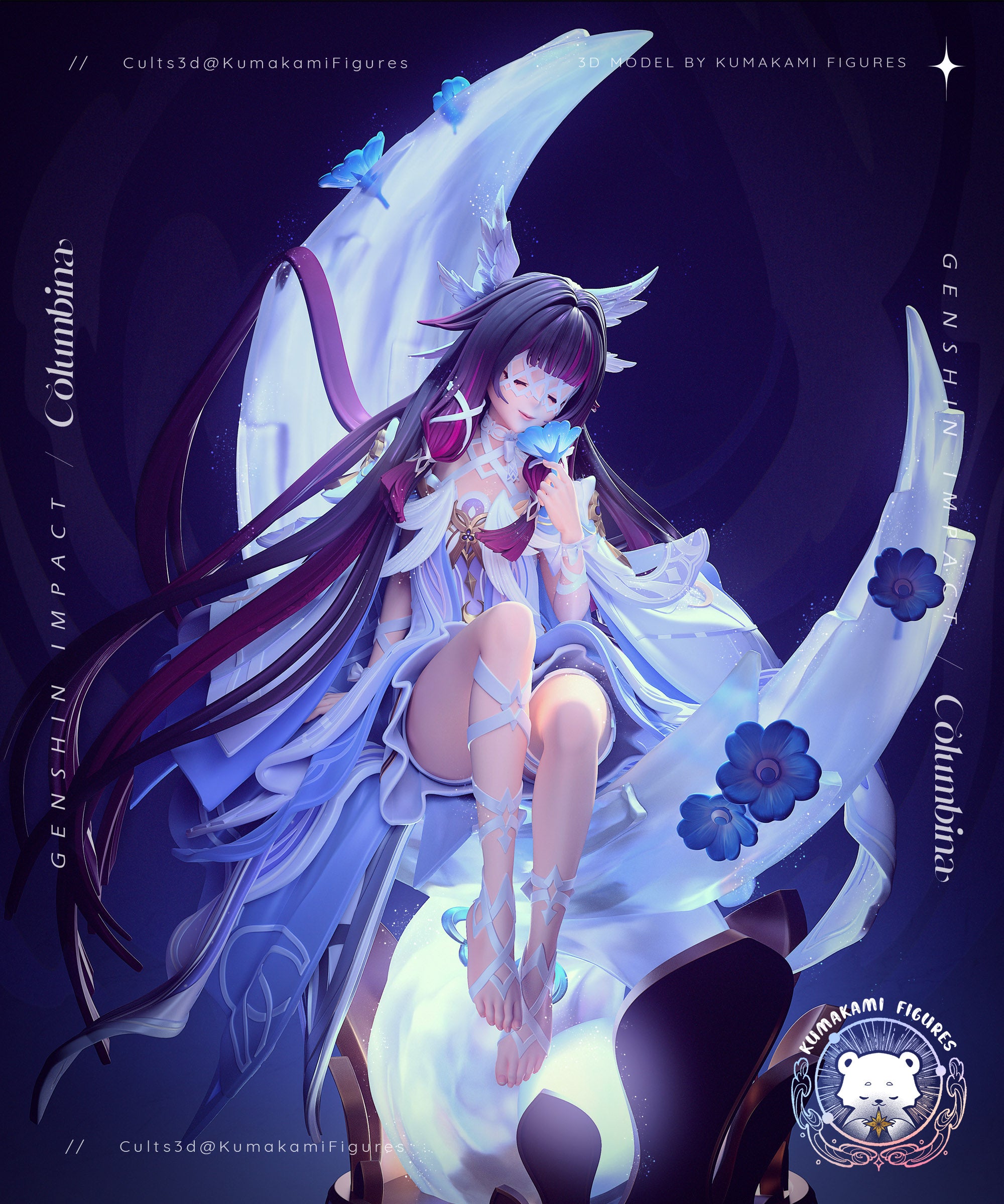 The Moonlight Siren | Maximum Detailed 12K 3D printed figure