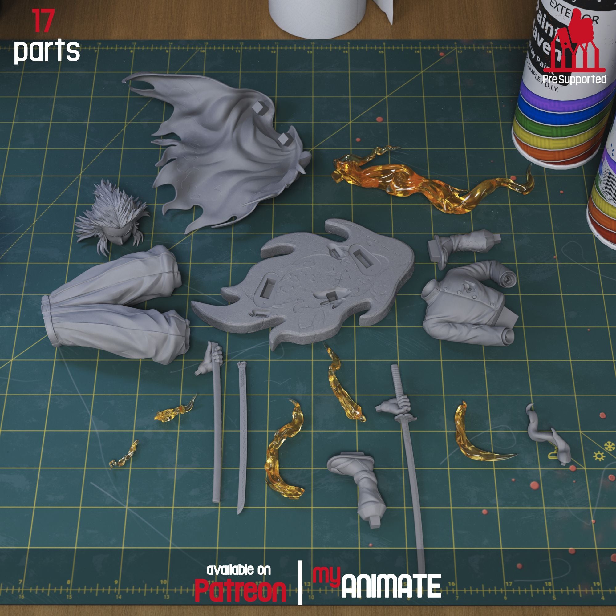 The Blazing Flame | Maximum Detailed 12K 3D Printed Figure