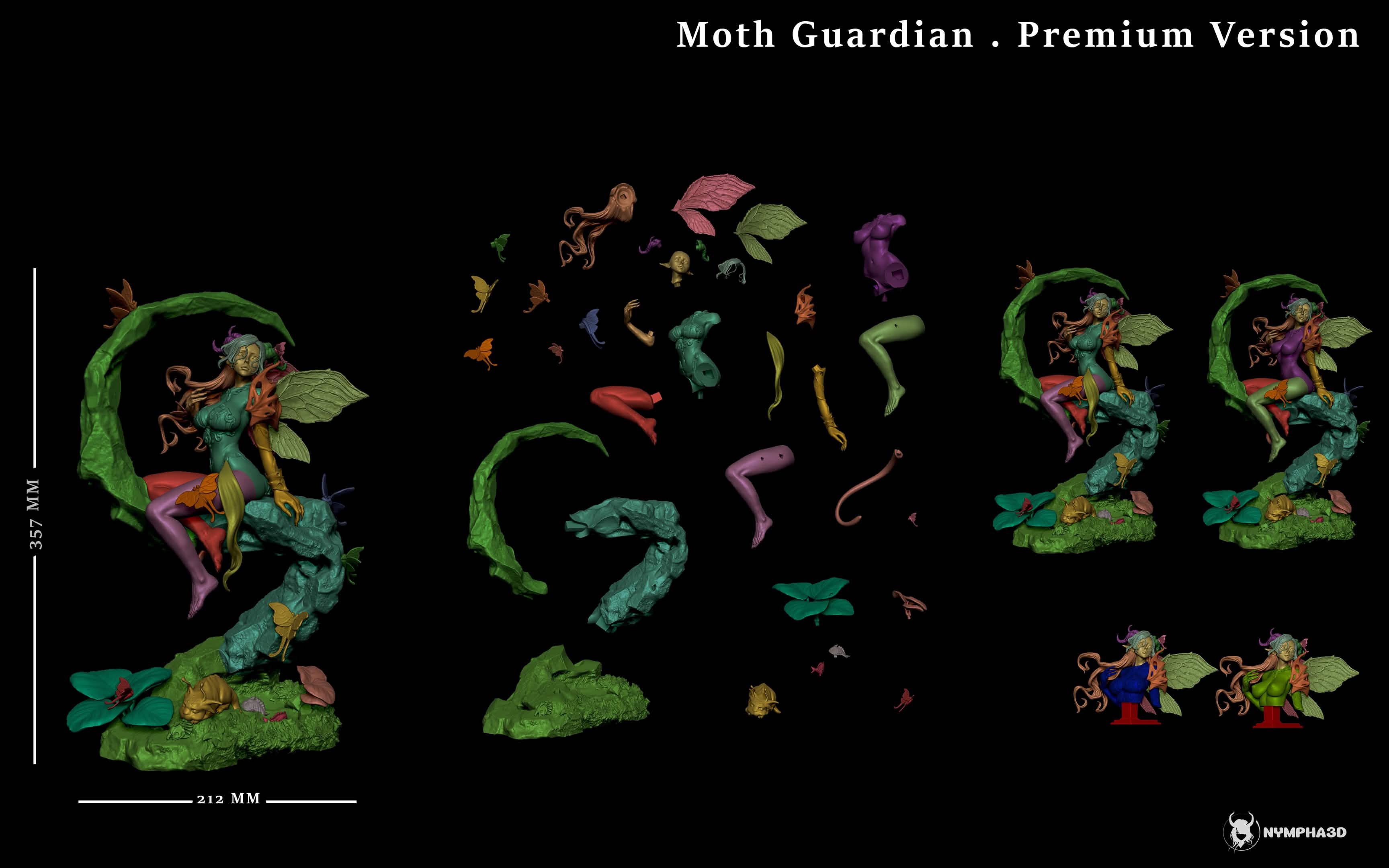 Moth Guardian Statue
