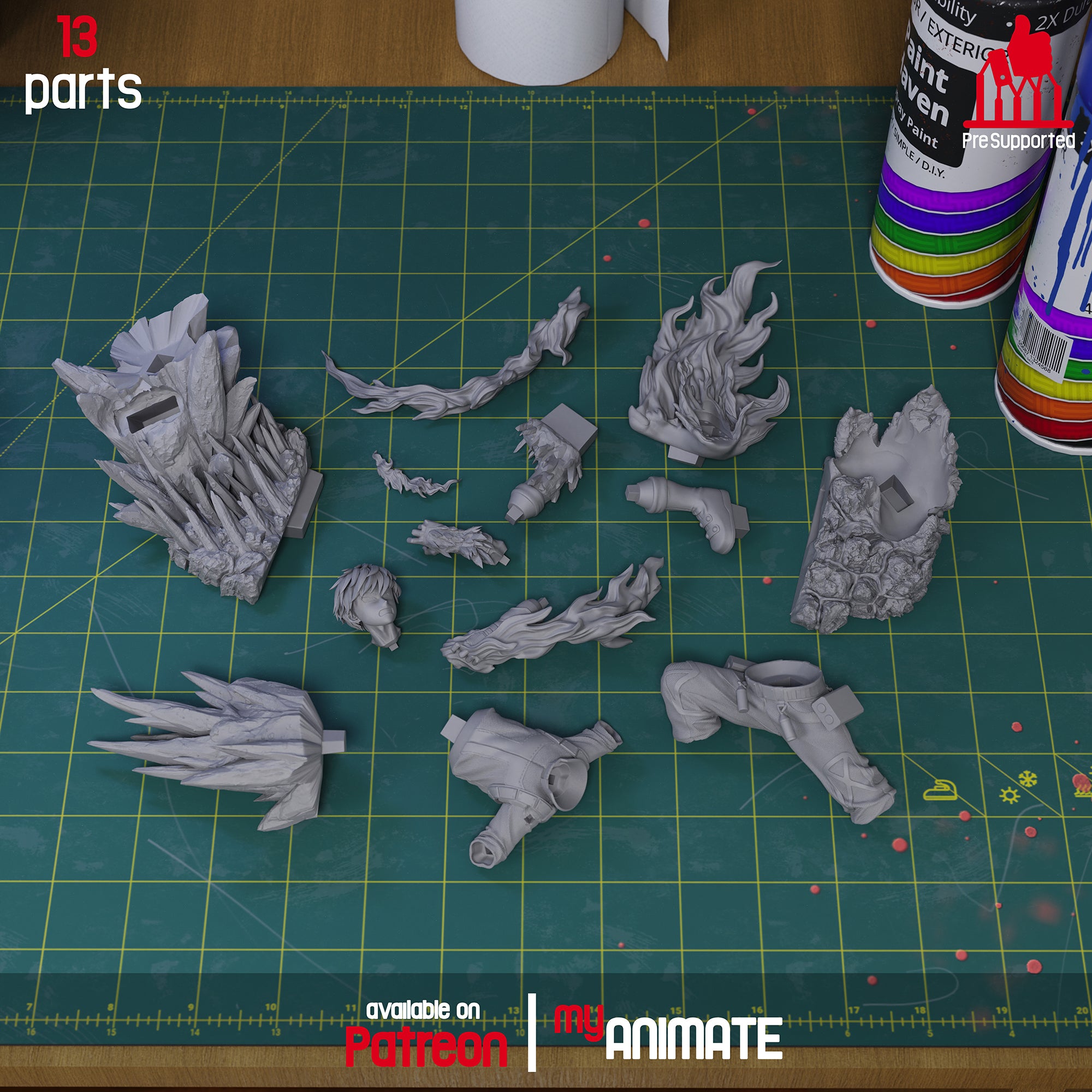 The Fire and Ice | Maximum Detailed 12K 3D Printed Figure
