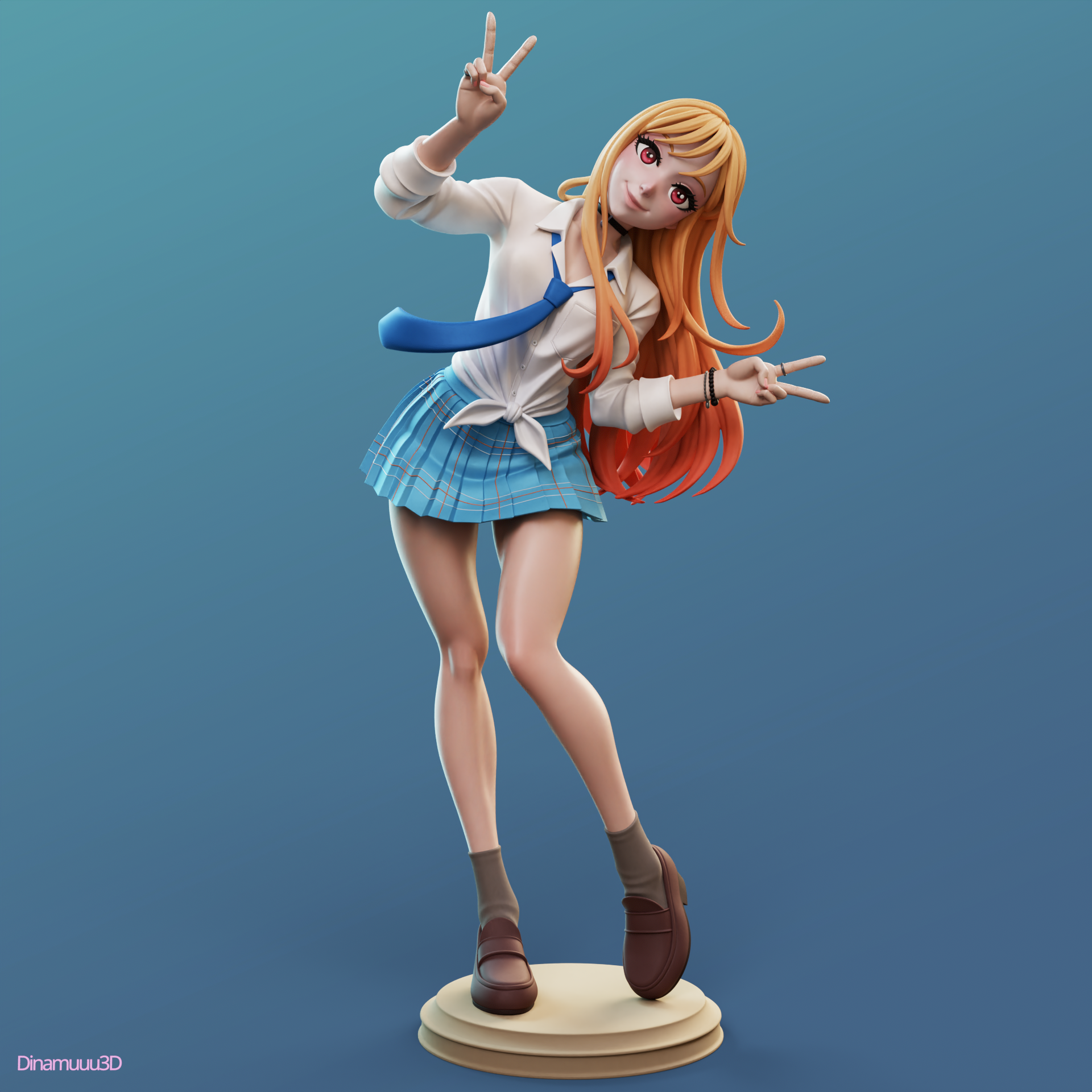 The Cosplay Girl | Maximum Detailed 12K 3D printed figure