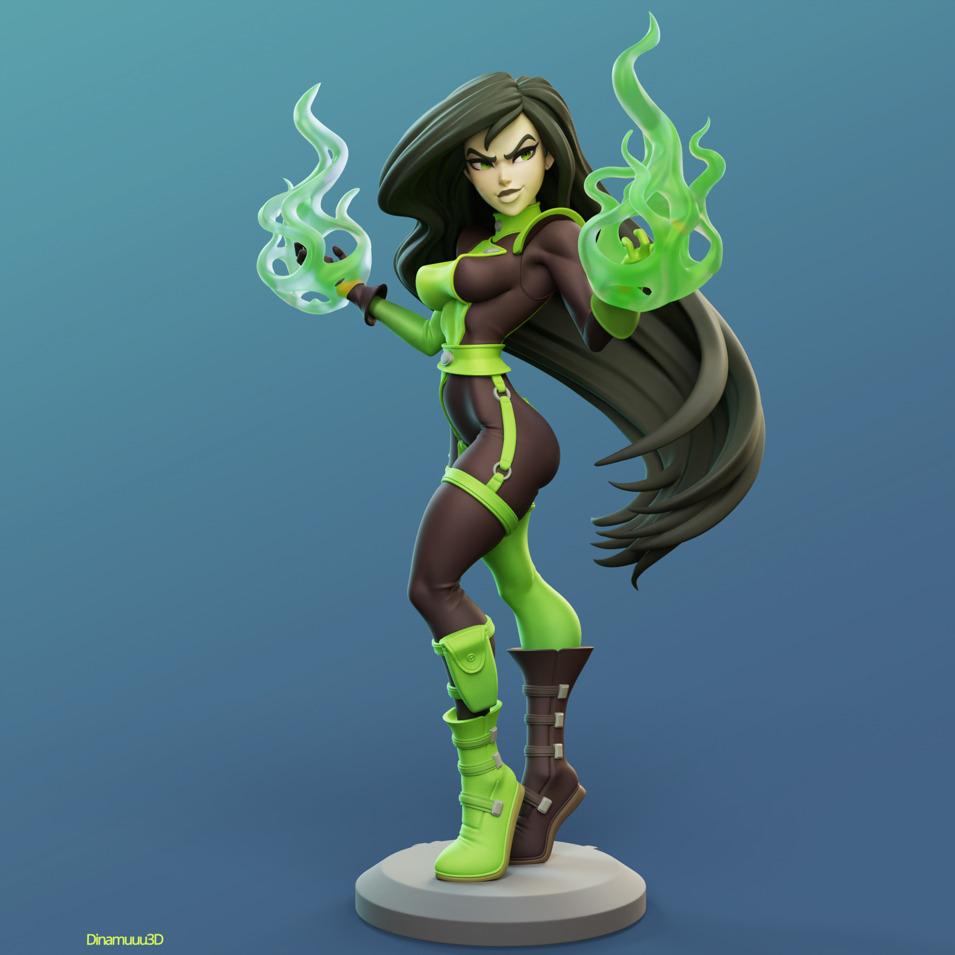 The Emerald Menace | Maximum Detailed 12K 3D printed figure