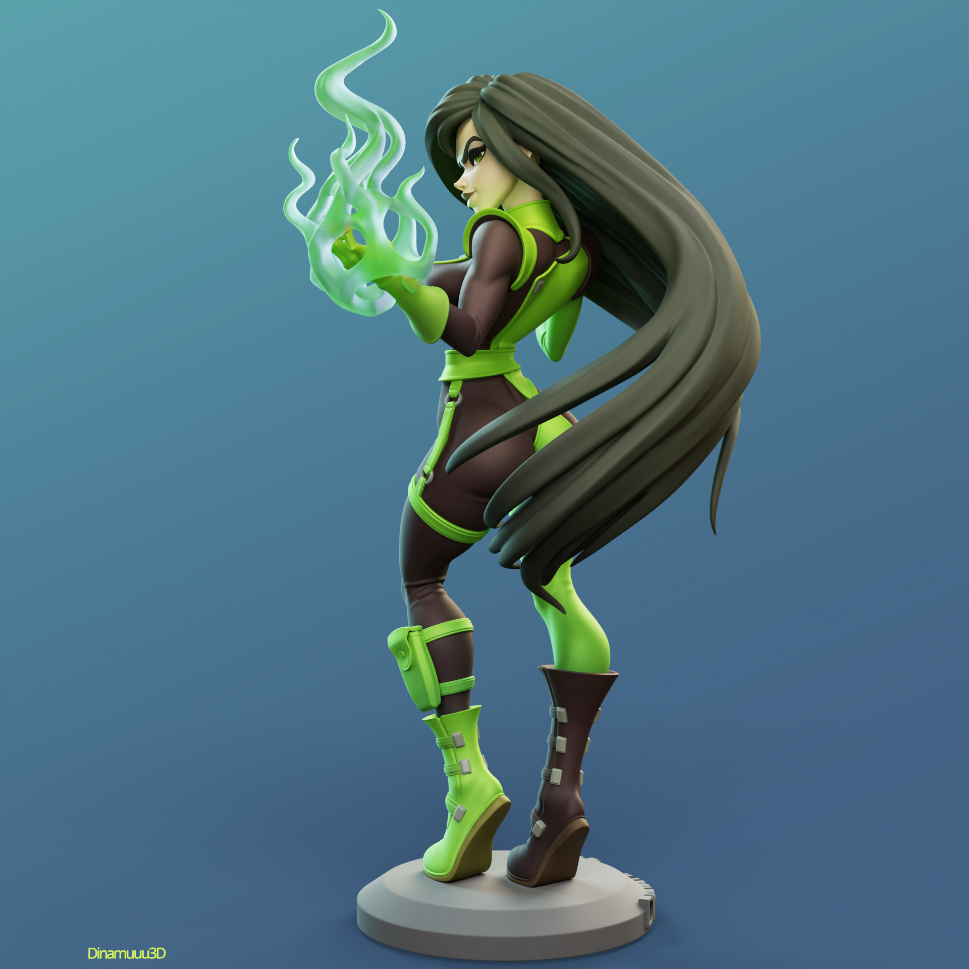 The Emerald Menace | Maximum Detailed 12K 3D printed figure