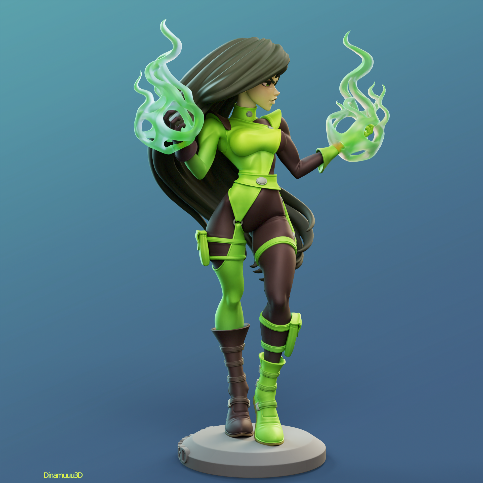 The Emerald Menace | Maximum Detailed 12K 3D printed figure
