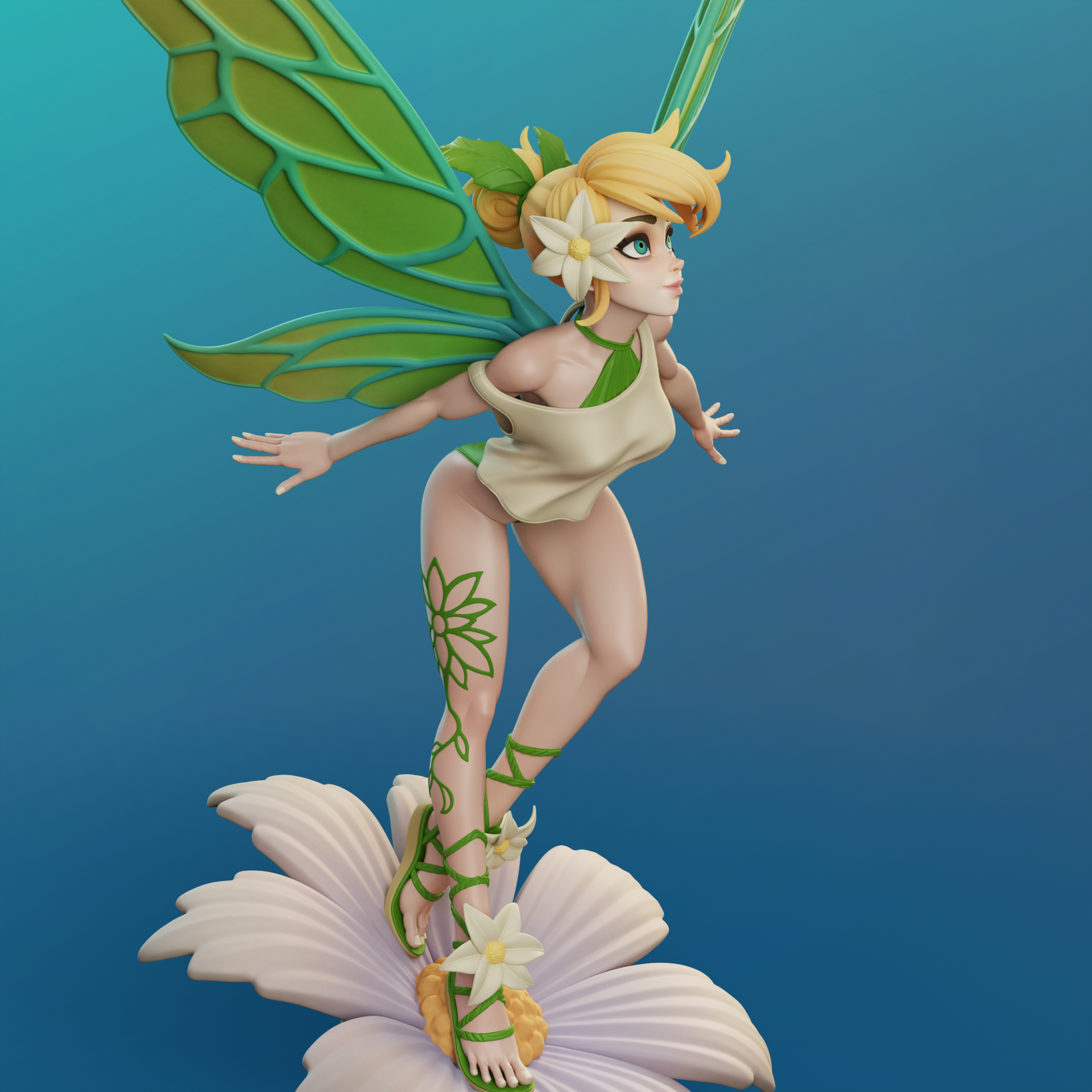 The Fairy Sparkle | Maximum Detailed 12K 3D printed figure
