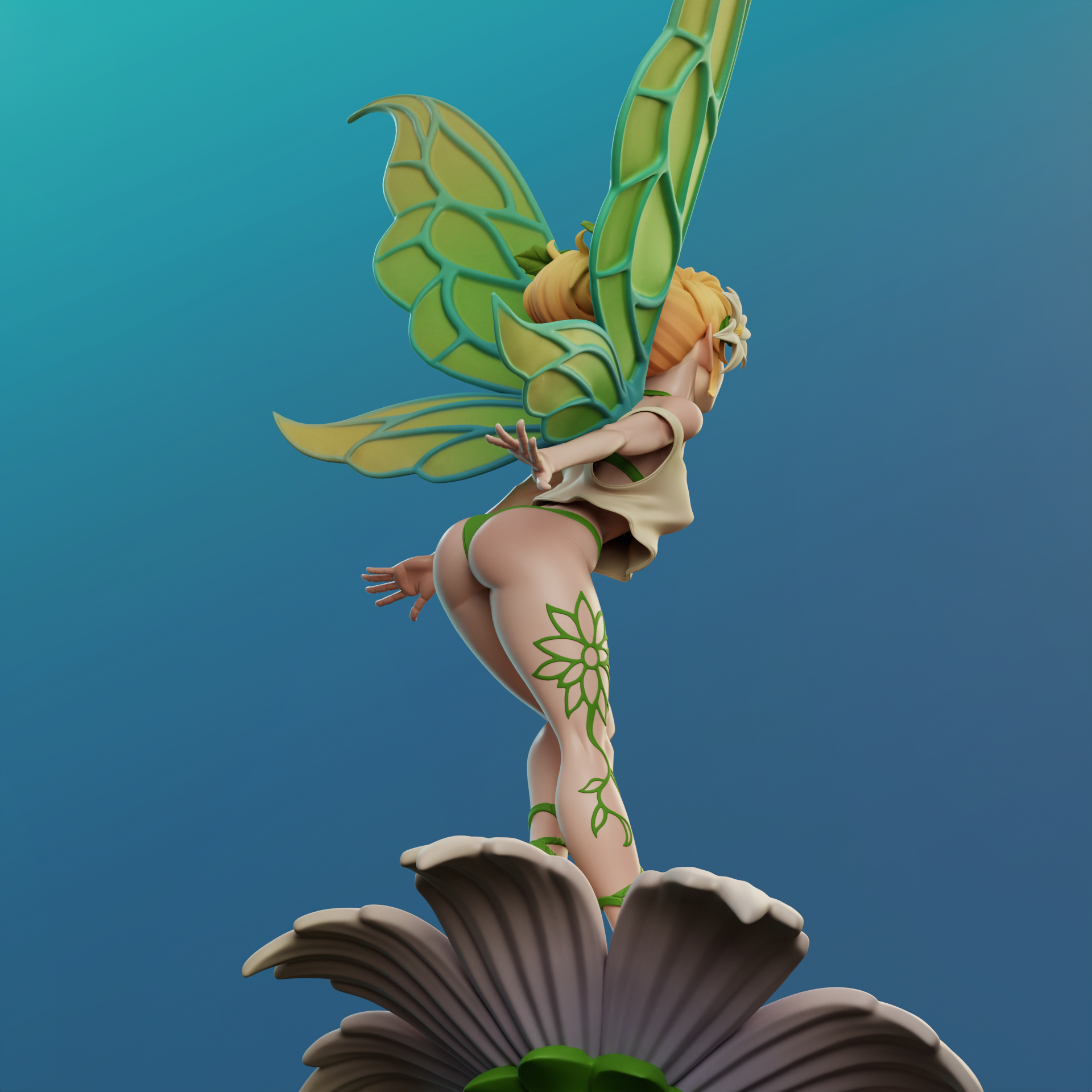 The Fairy Sparkle | Maximum Detailed 12K 3D printed figure