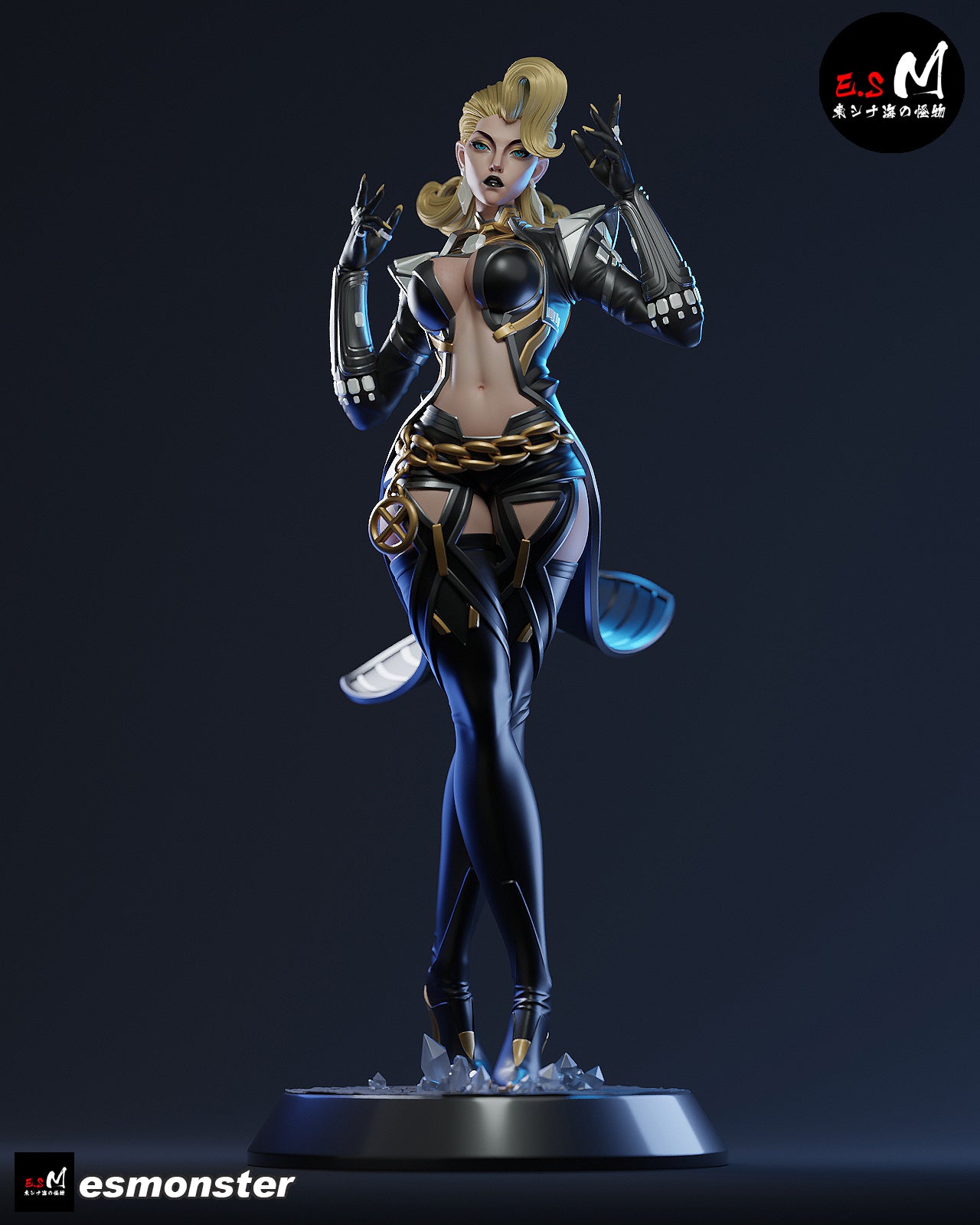The Diamond Queen | Maximum Detailed 12K 3D printed figure