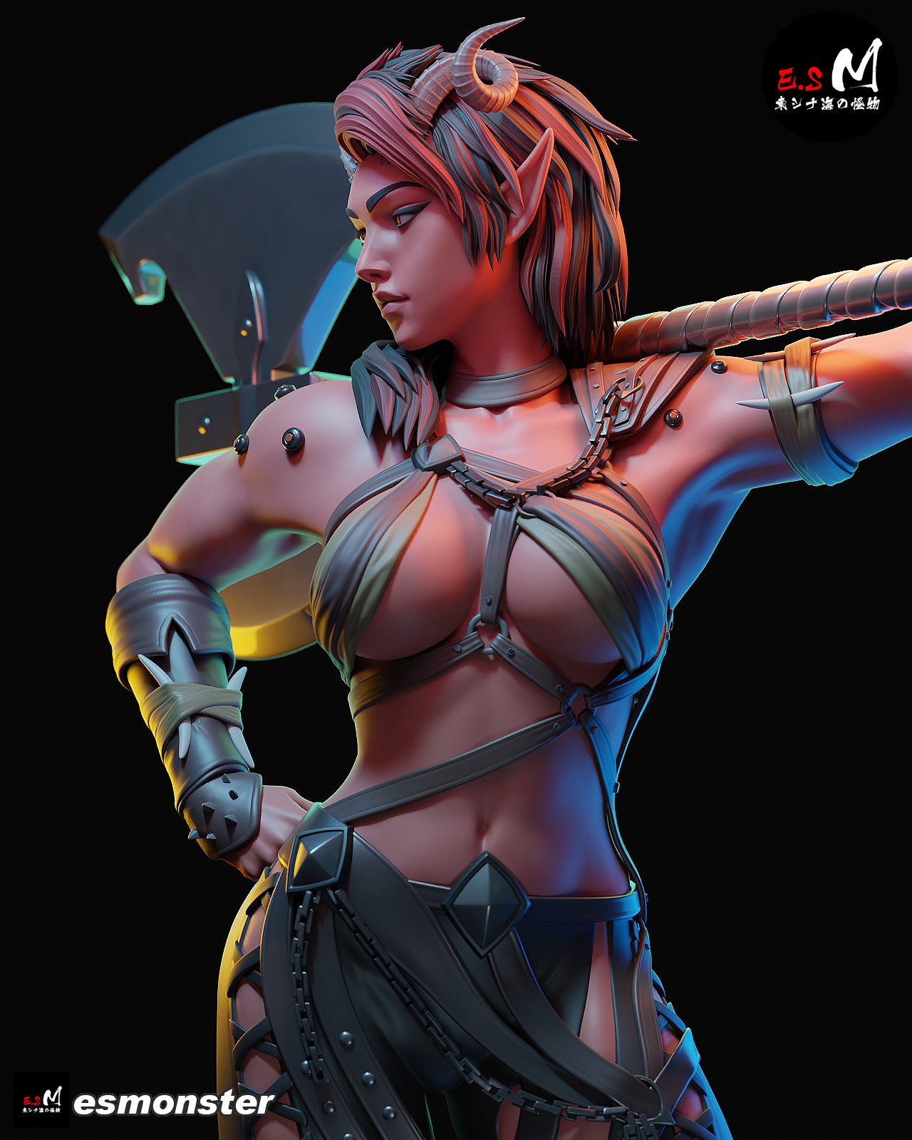 Red Devil Karlach | Maximum Detailed 12K 3D printed figure