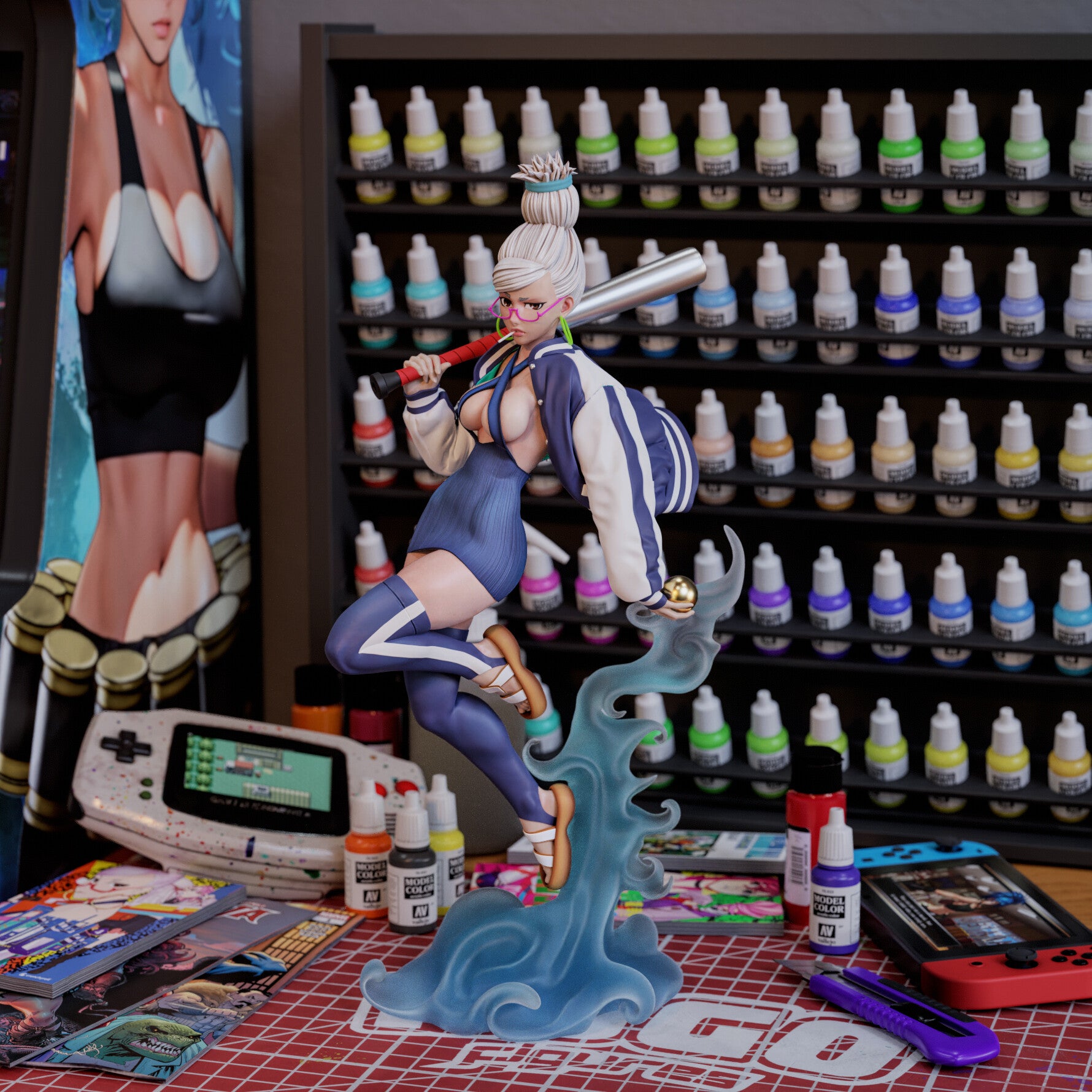 No-Fear Grandma | Maximum Detailed 12K 3D printed figure