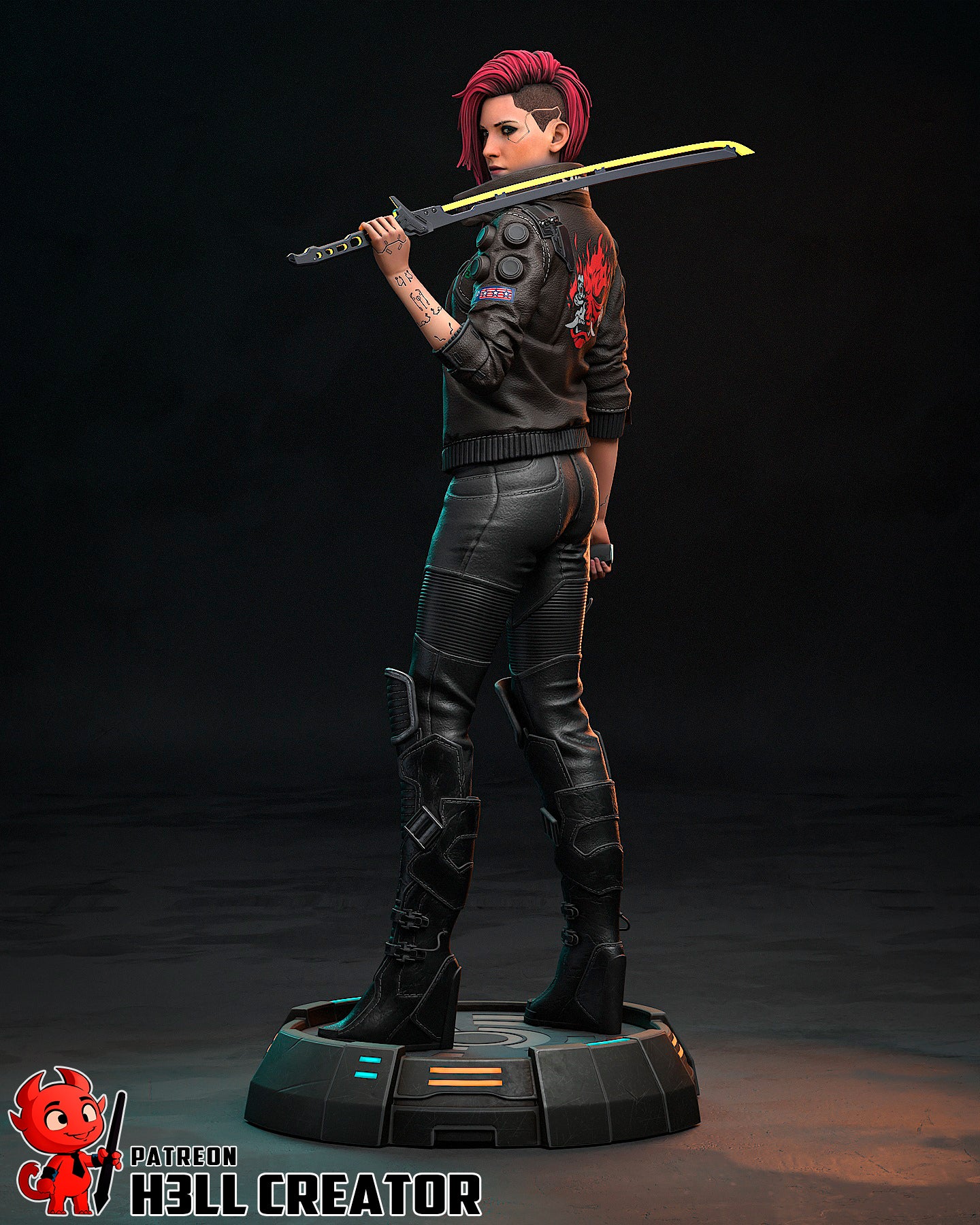 The Cyber Rebel | Maximum Detailed 12K 3D printed figure