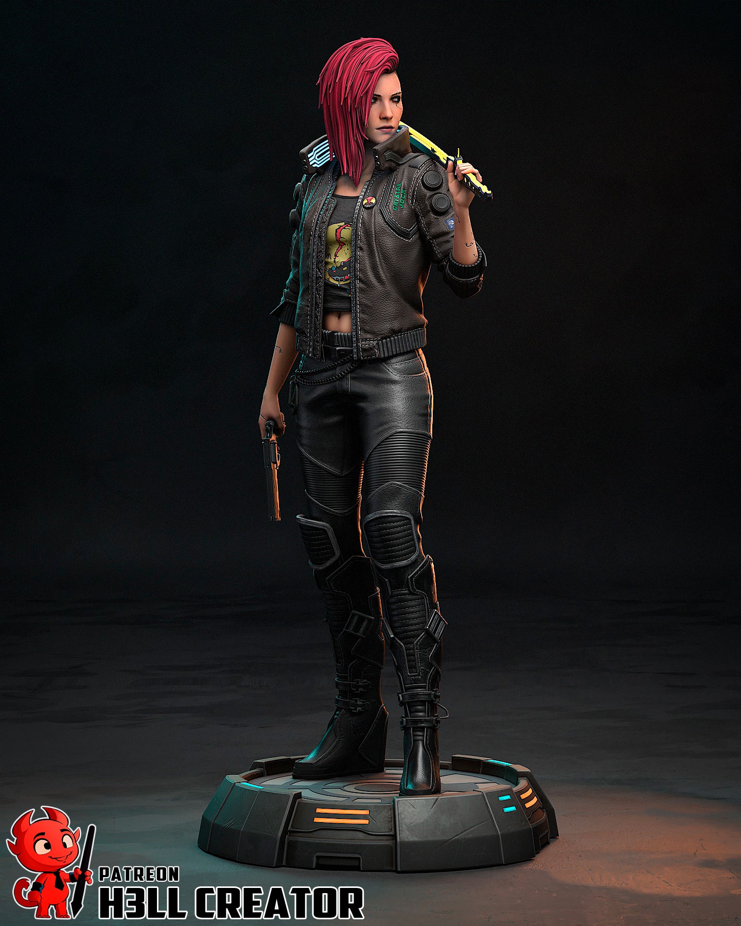 The Cyber Rebel | Maximum Detailed 12K 3D printed figure