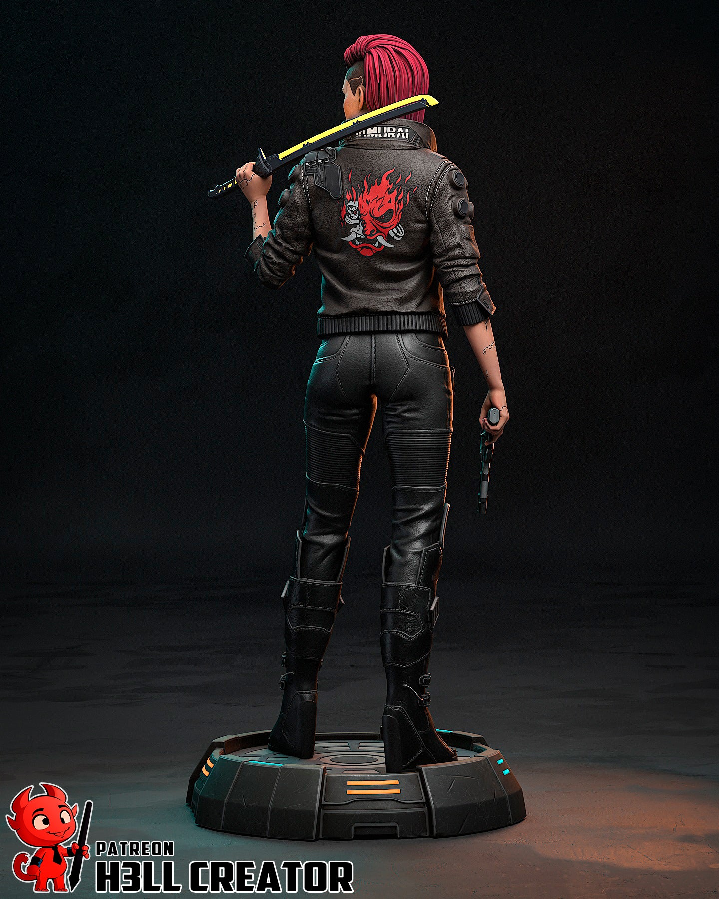The Cyber Rebel | Maximum Detailed 12K 3D printed figure