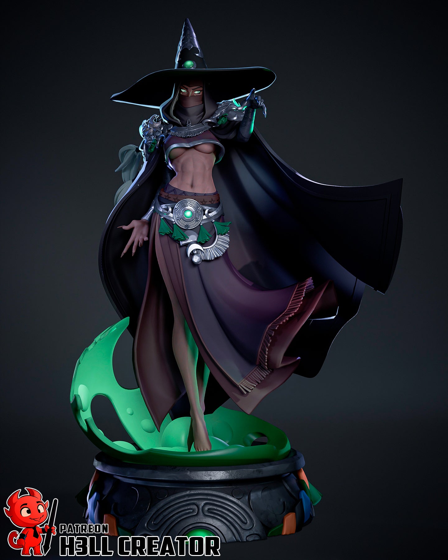 Goddess of Witchcraft | Maximum Detailed 12K 3D printed figure