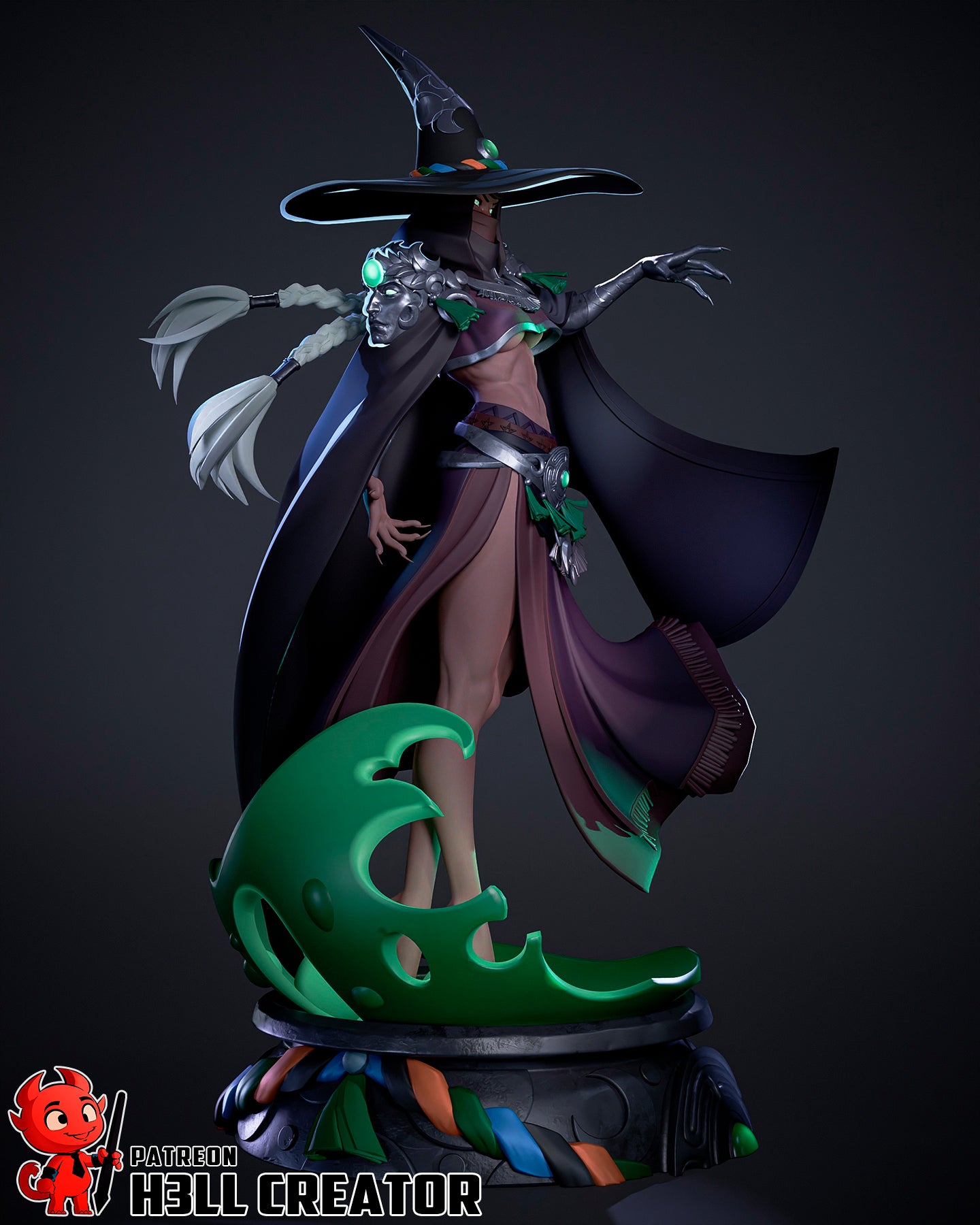 Goddess of Witchcraft | Maximum Detailed 12K 3D printed figure