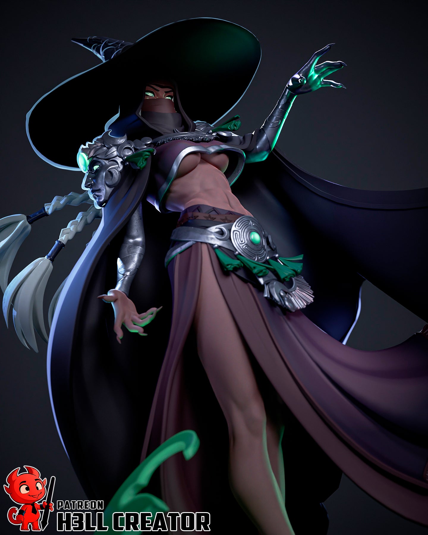 Goddess of Witchcraft | Maximum Detailed 12K 3D printed figure