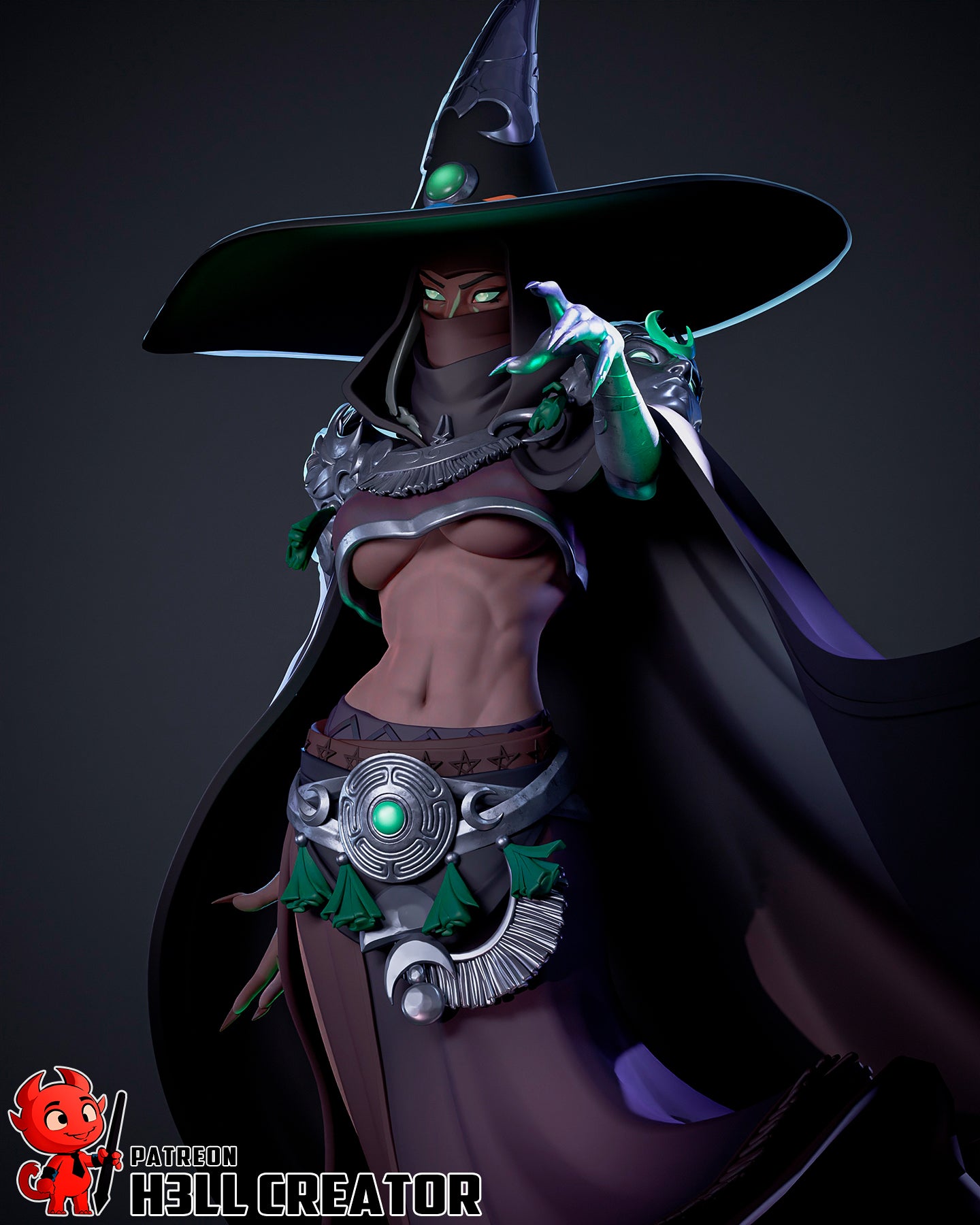 Goddess of Witchcraft | Maximum Detailed 12K 3D printed figure