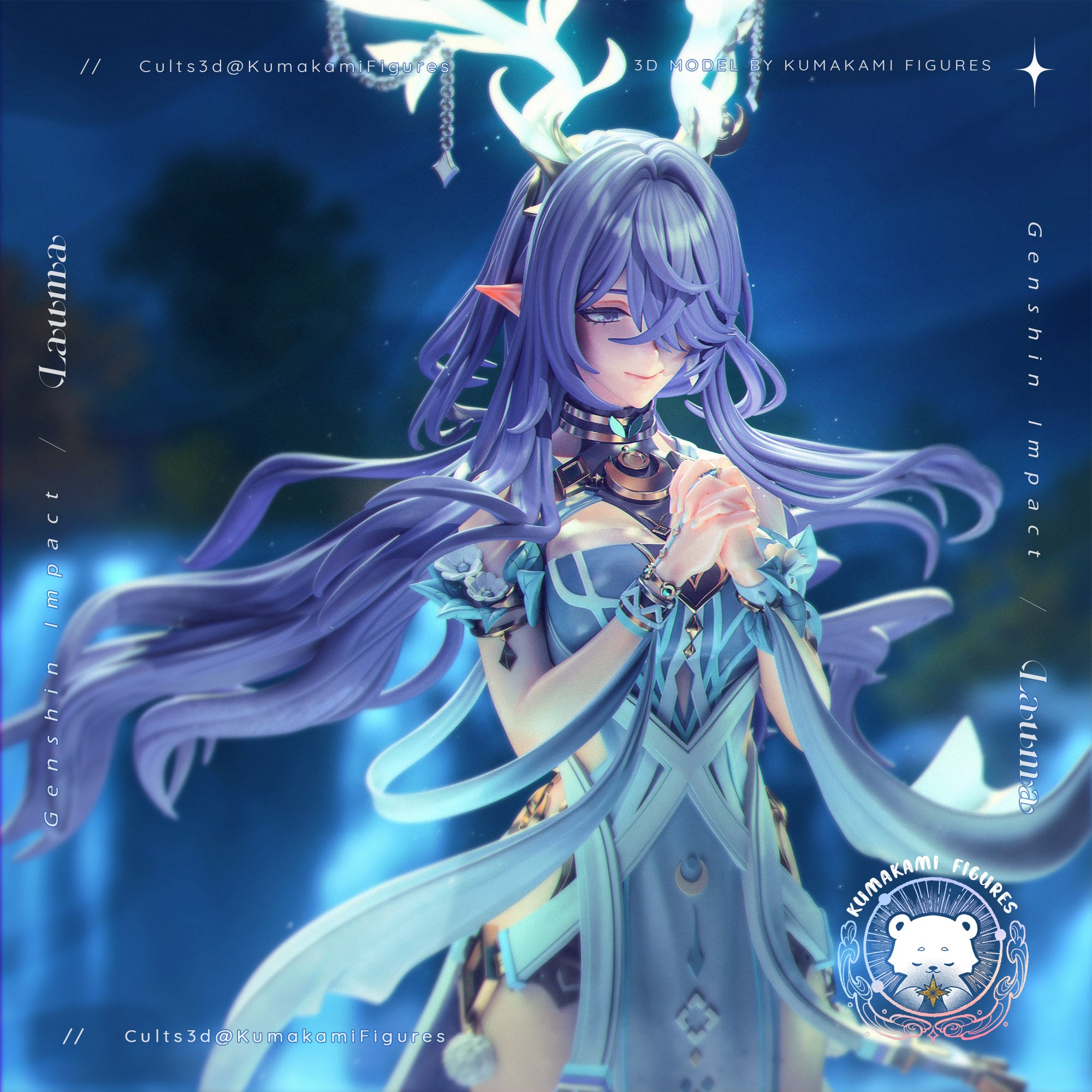 The Lunar Keeper Statue - Premium Hand-Painted Edition