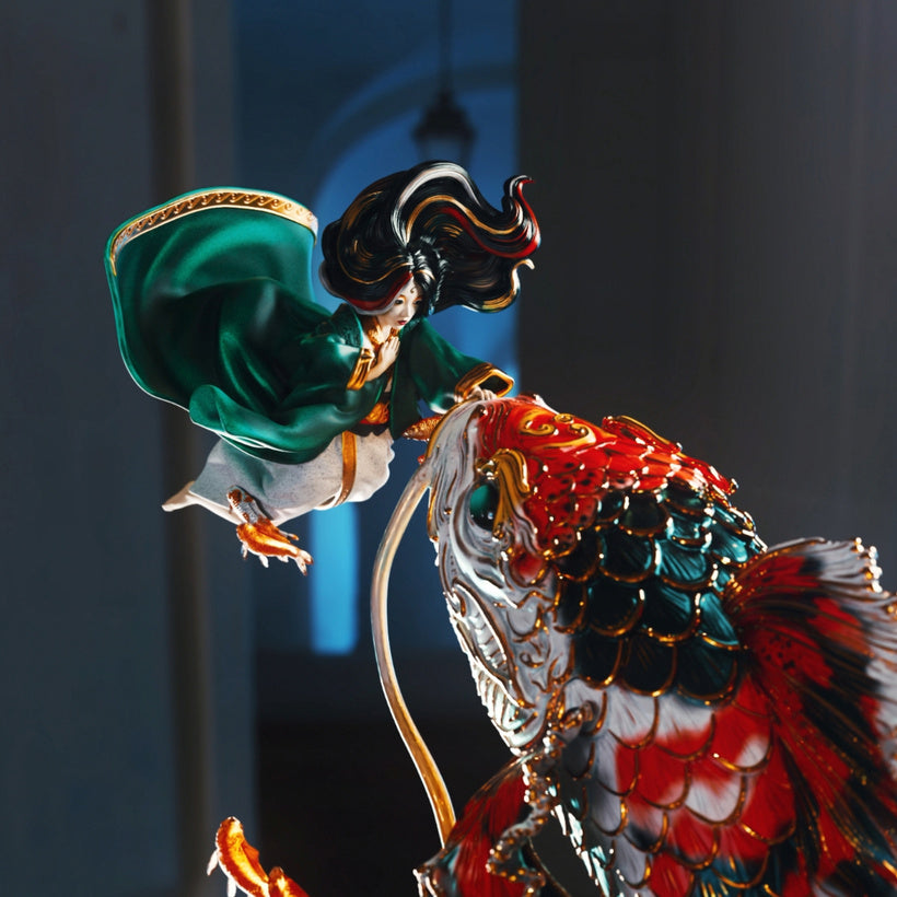 Tomoe & Koi Statue
