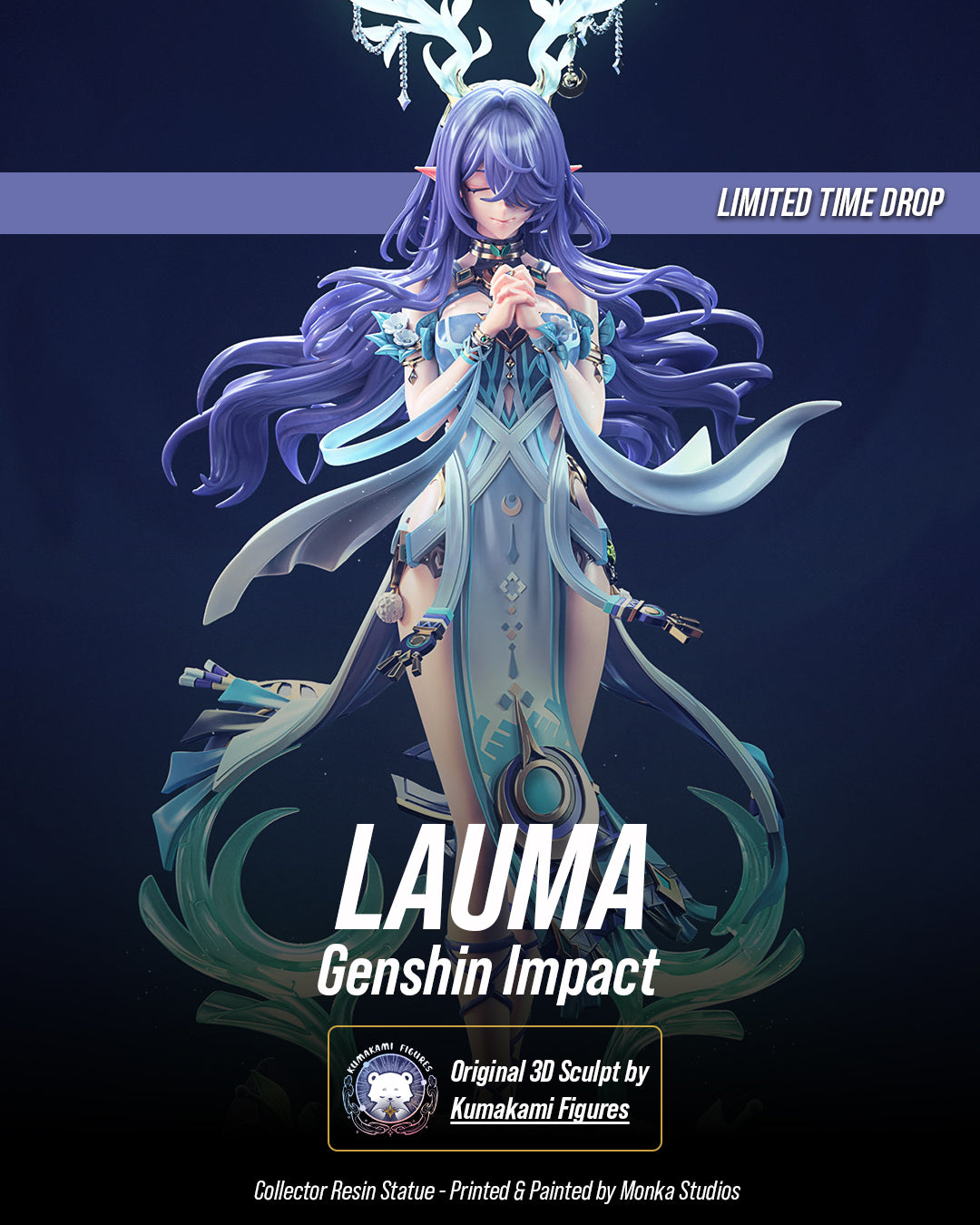 The Lunar Keeper Statue - Premium Hand-Painted Edition
