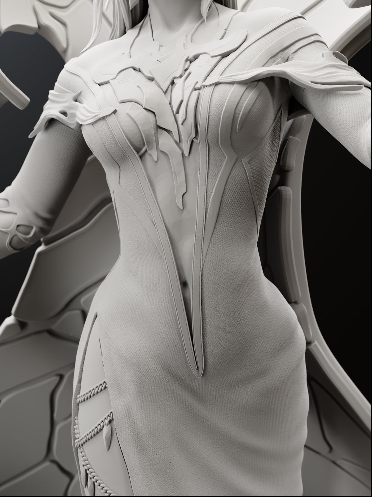 The Black Rose | Maximum Detailed 12K 3D printed figure