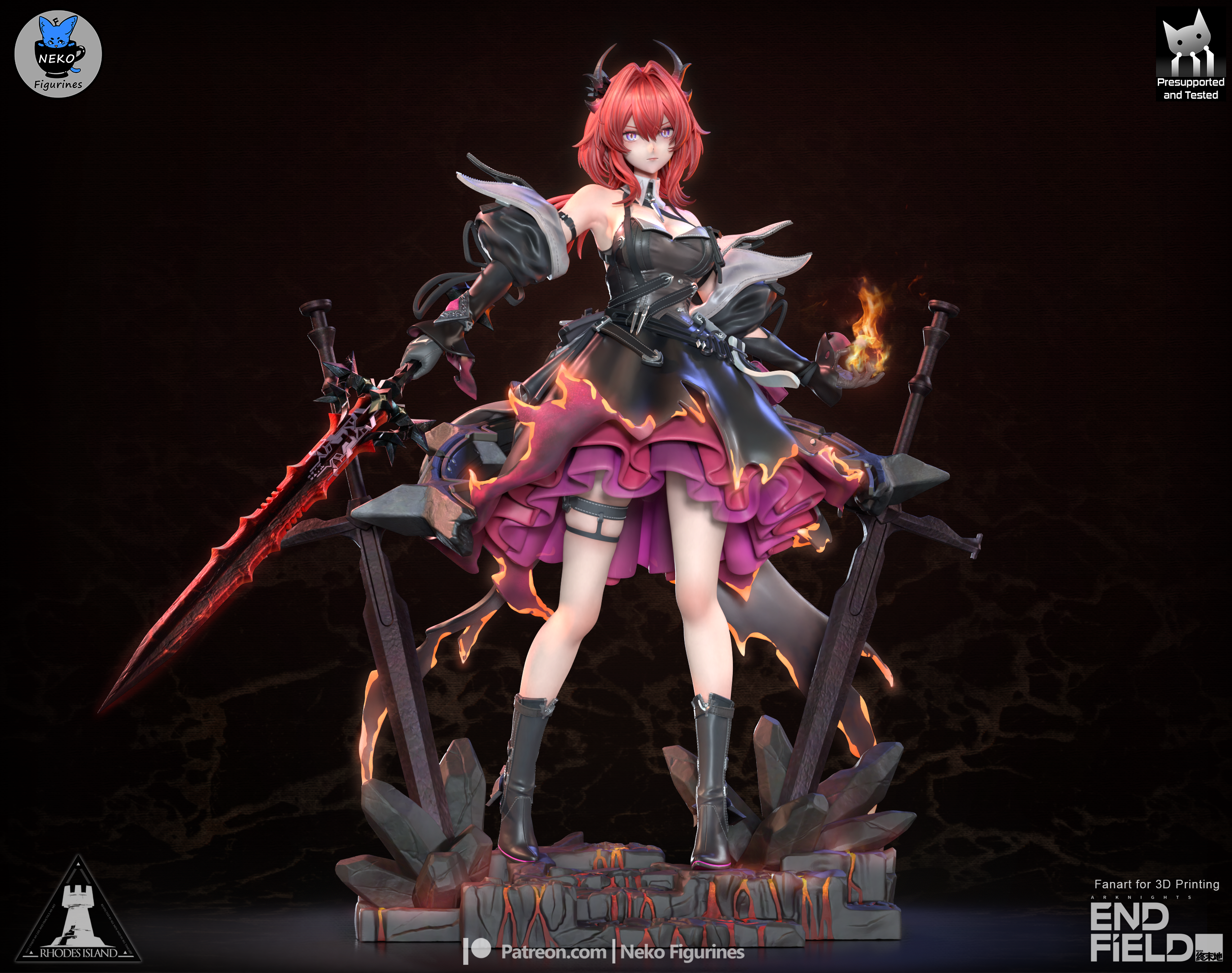 Emberblade Vanguard Statue