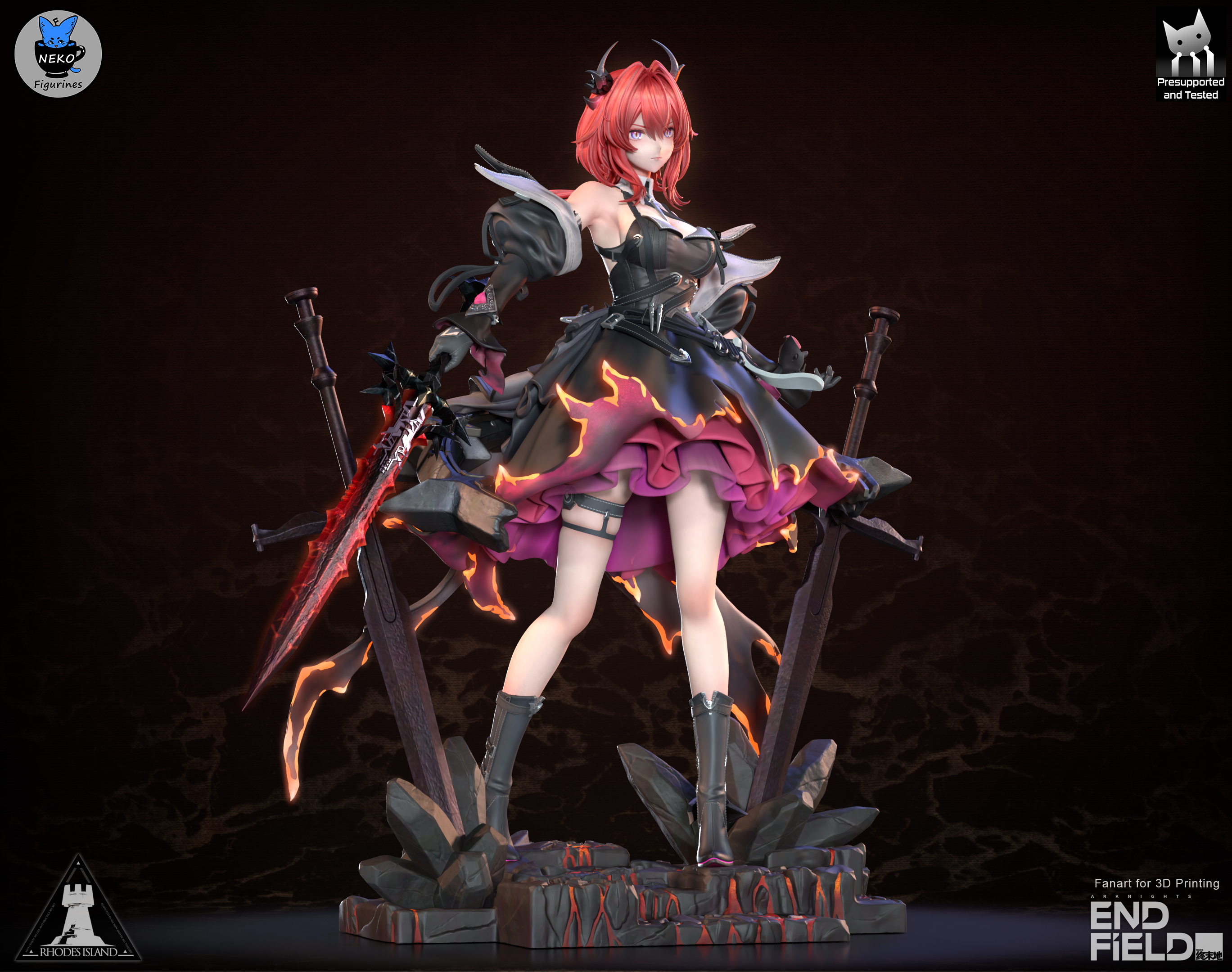 Emberblade Vanguard Statue