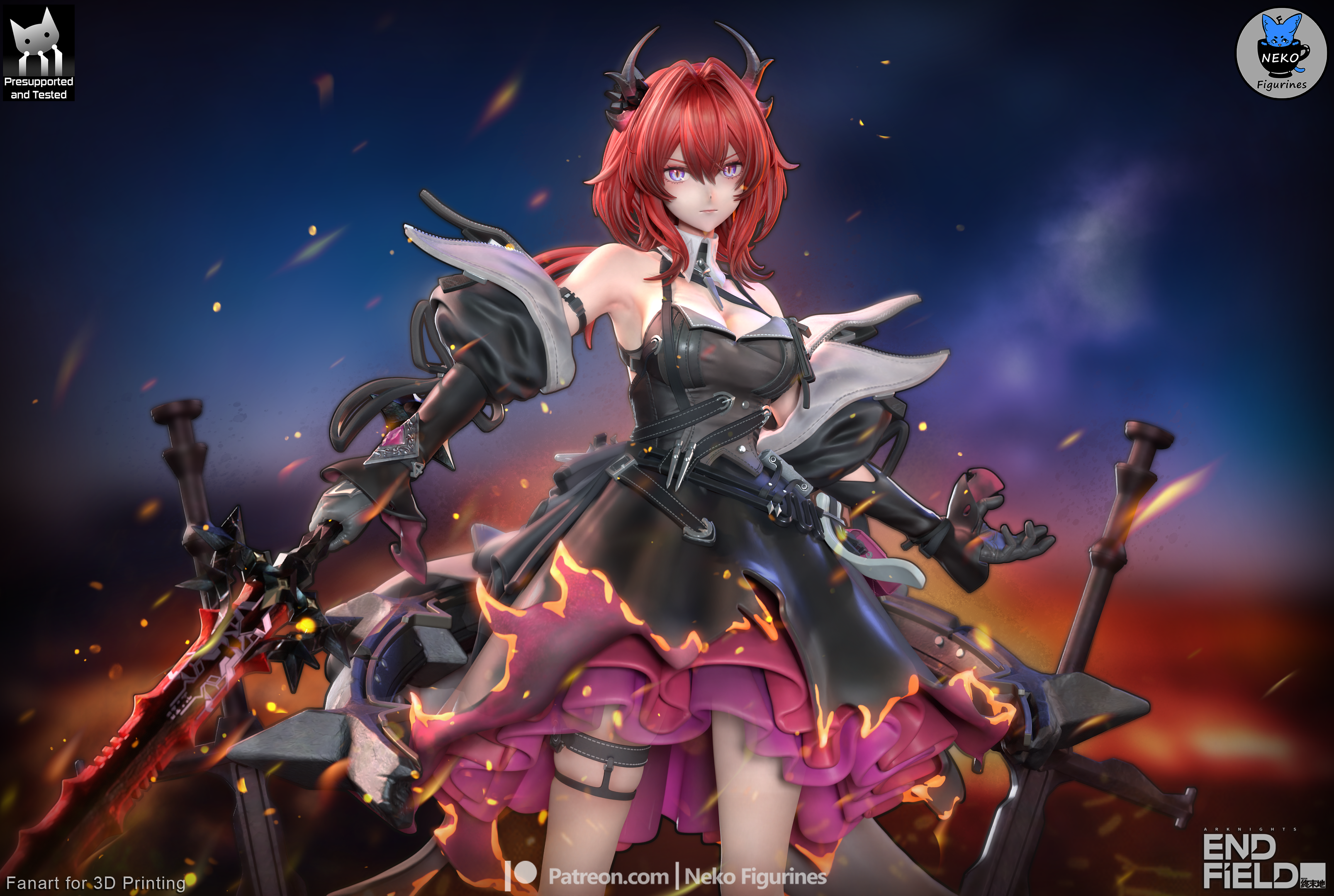 Emberblade Vanguard Statue