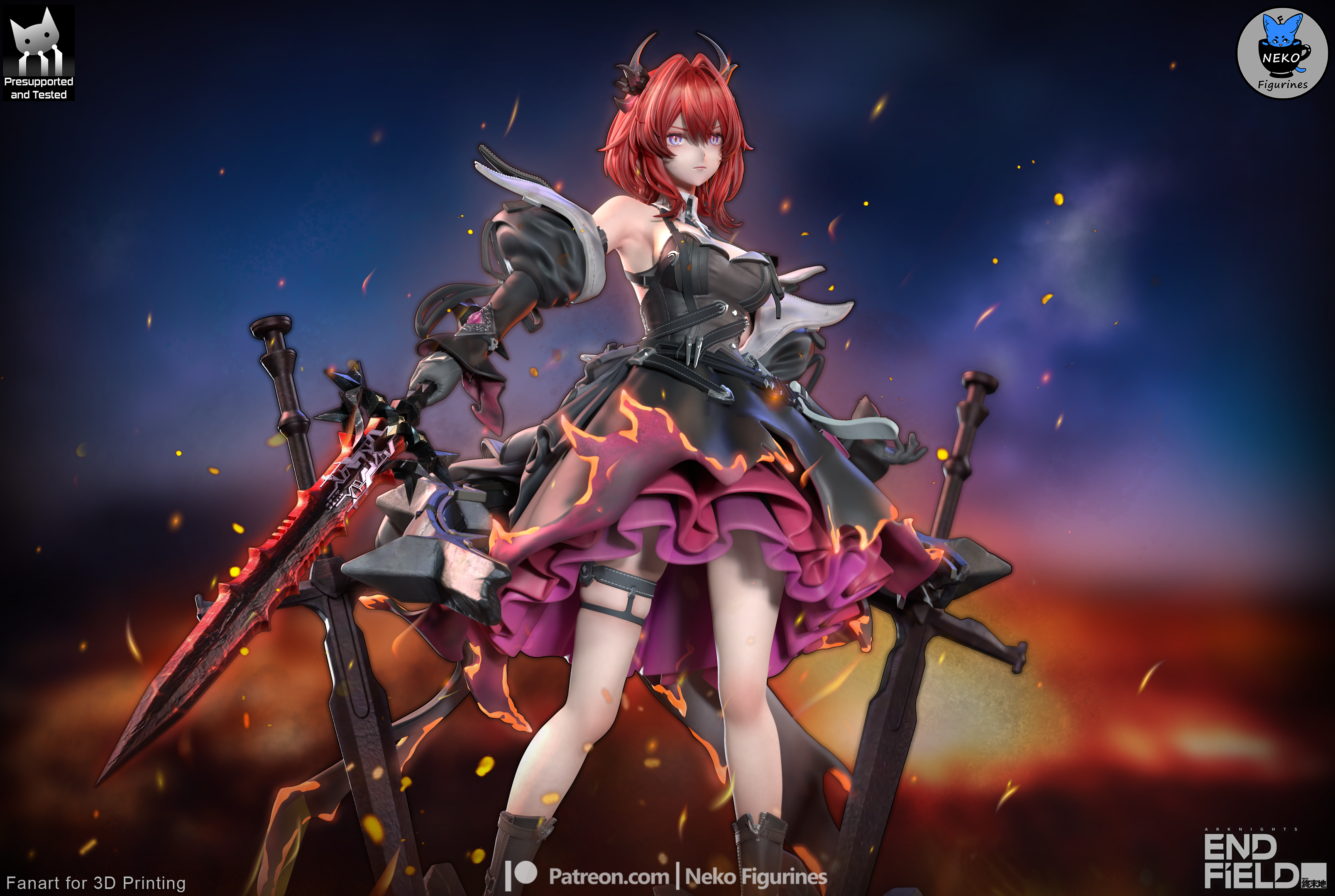 Emberblade Vanguard Statue