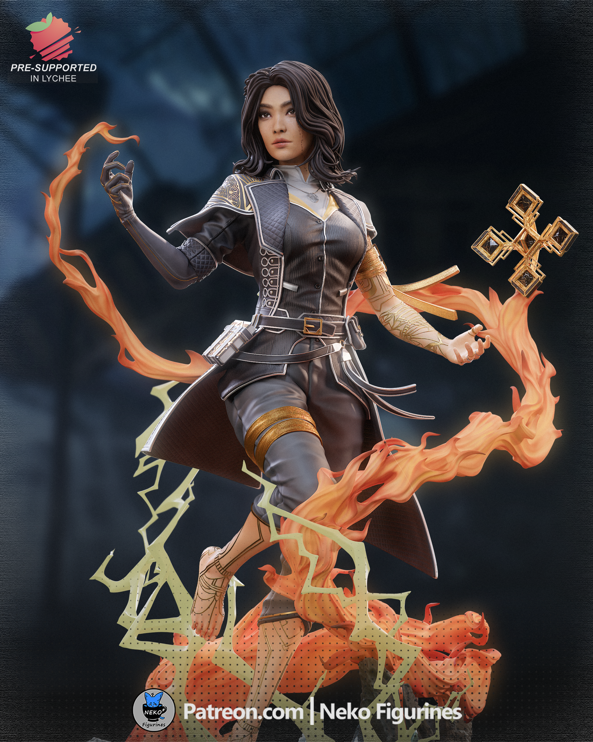 The Pale Flame | Maximum Detailed 12K 3D printed figure