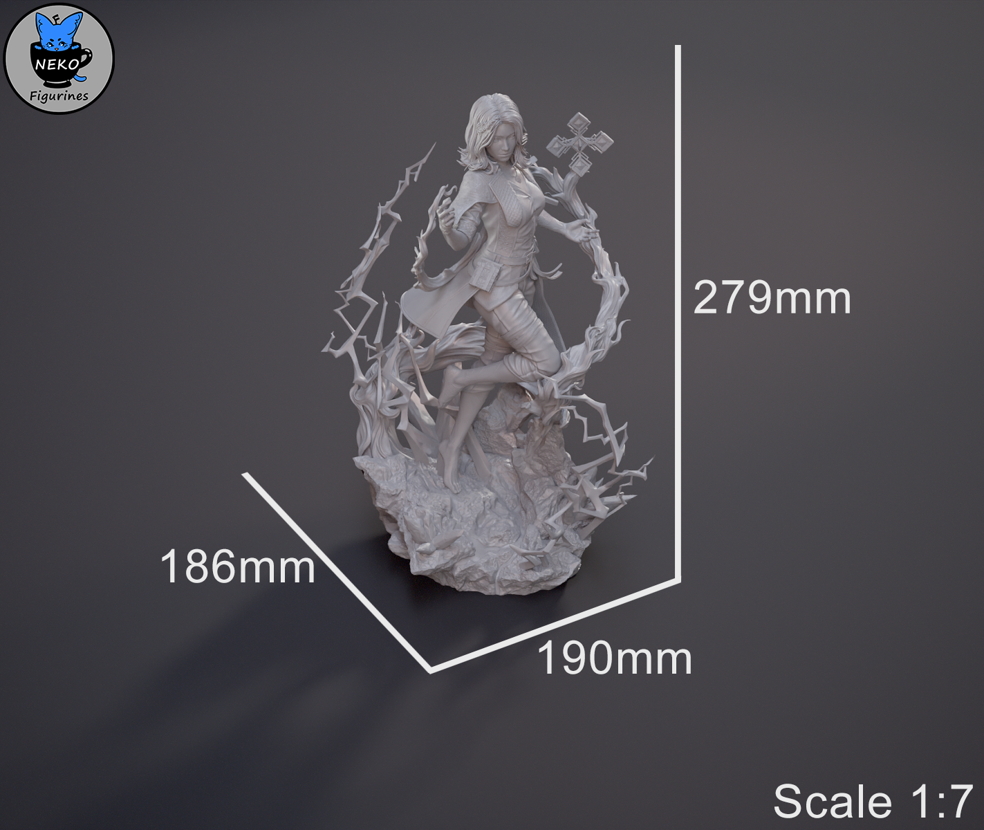 The Pale Flame | Maximum Detailed 12K 3D printed figure