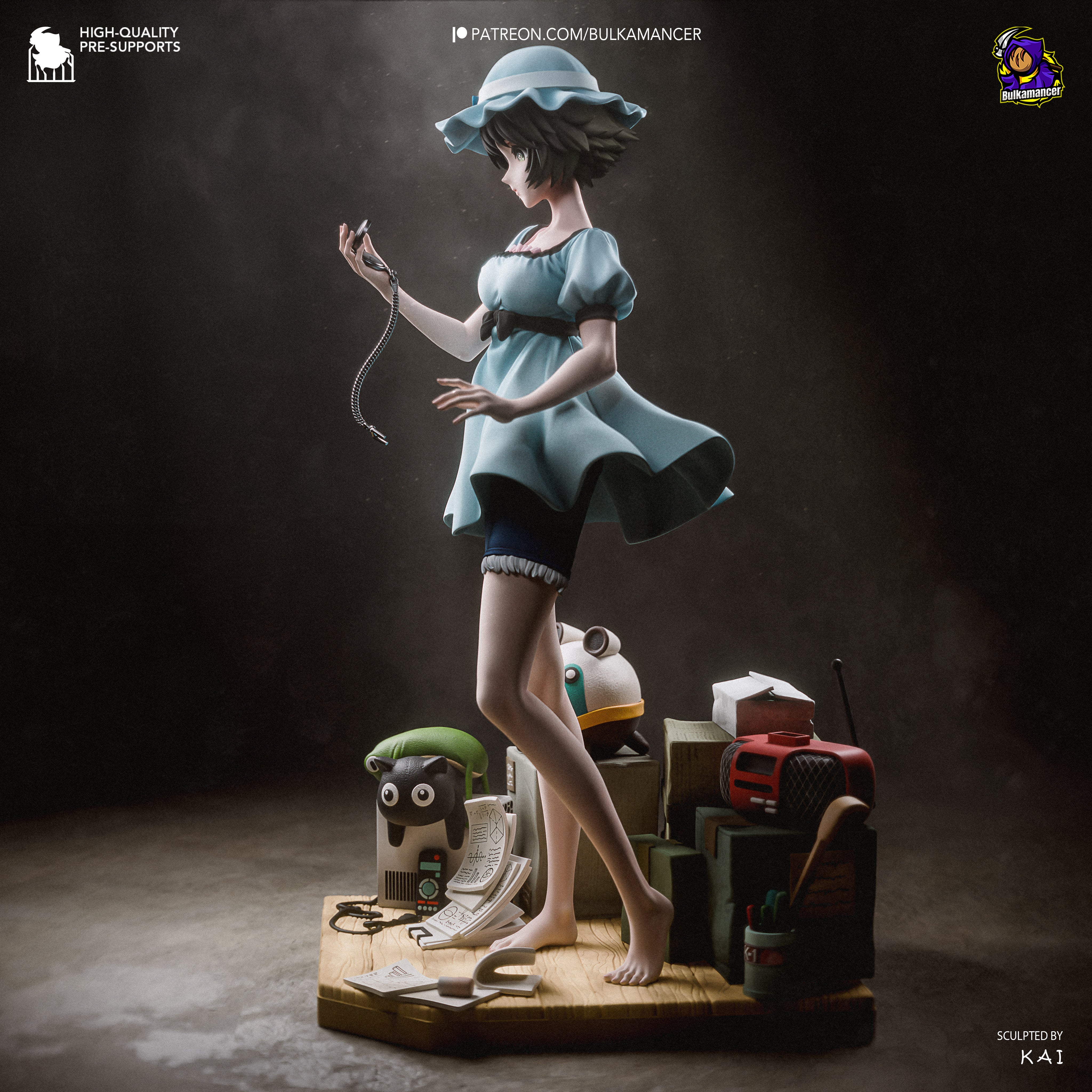 The Pocket Watch Girl Statue