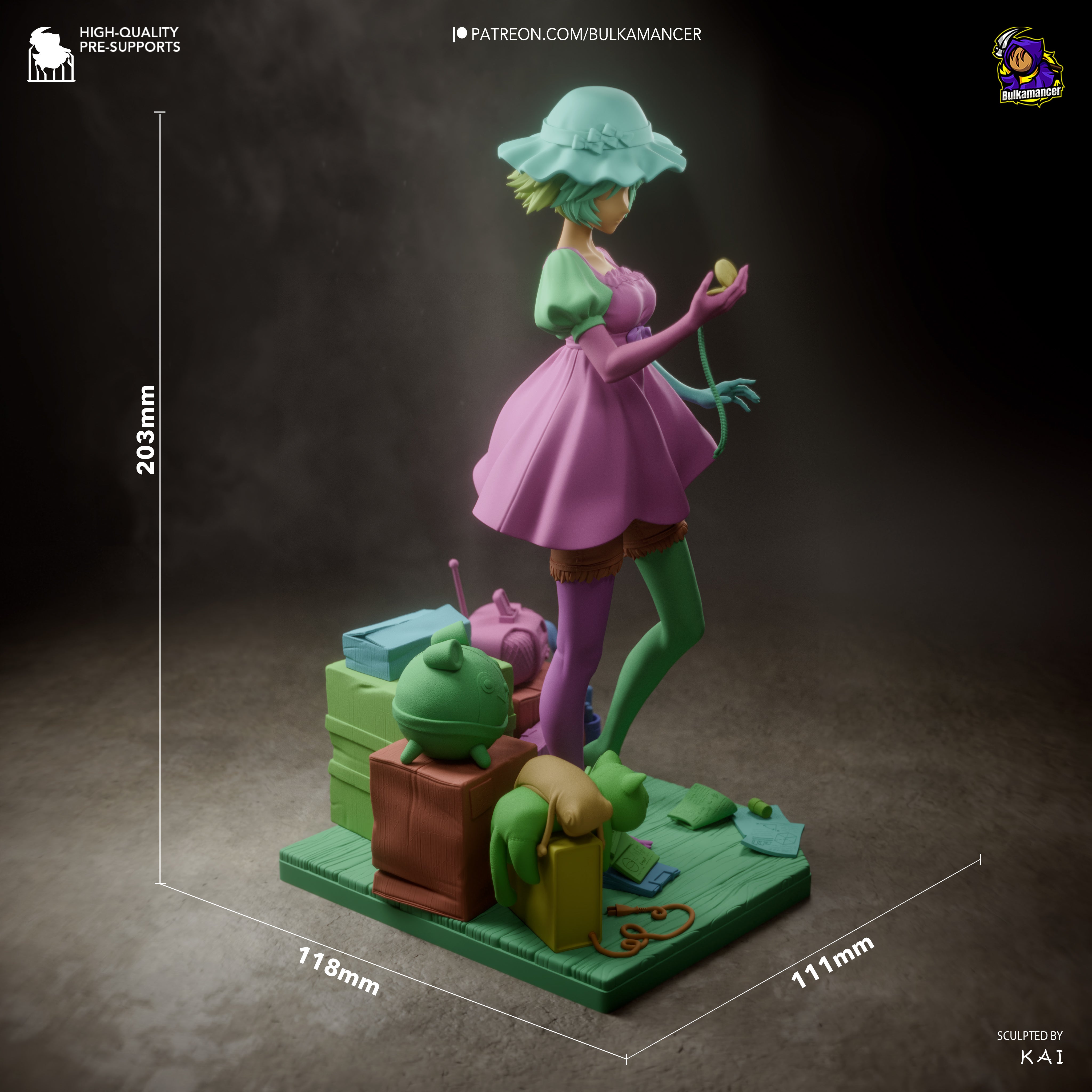 The Pocket Watch Girl Statue
