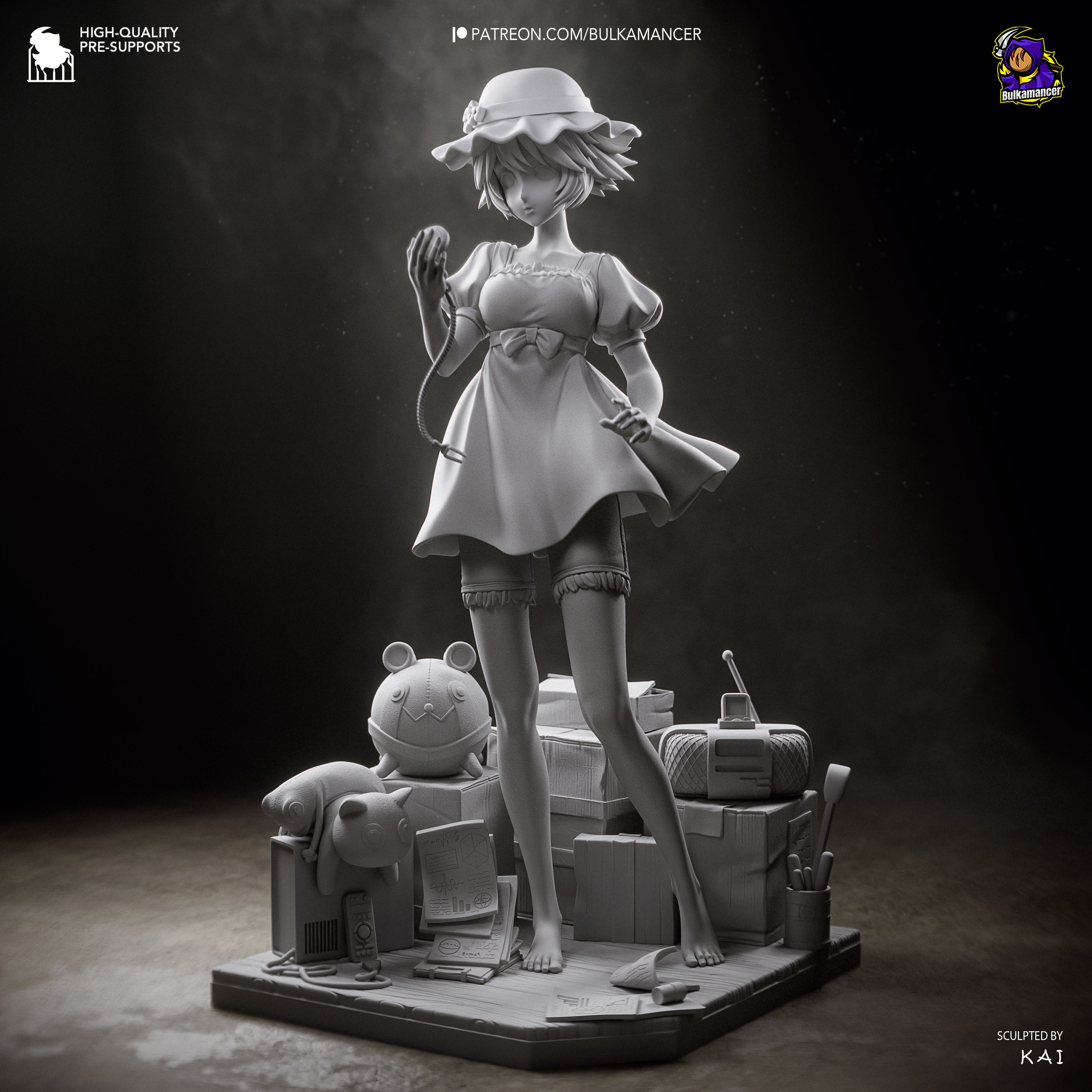 The Pocket Watch Girl Statue