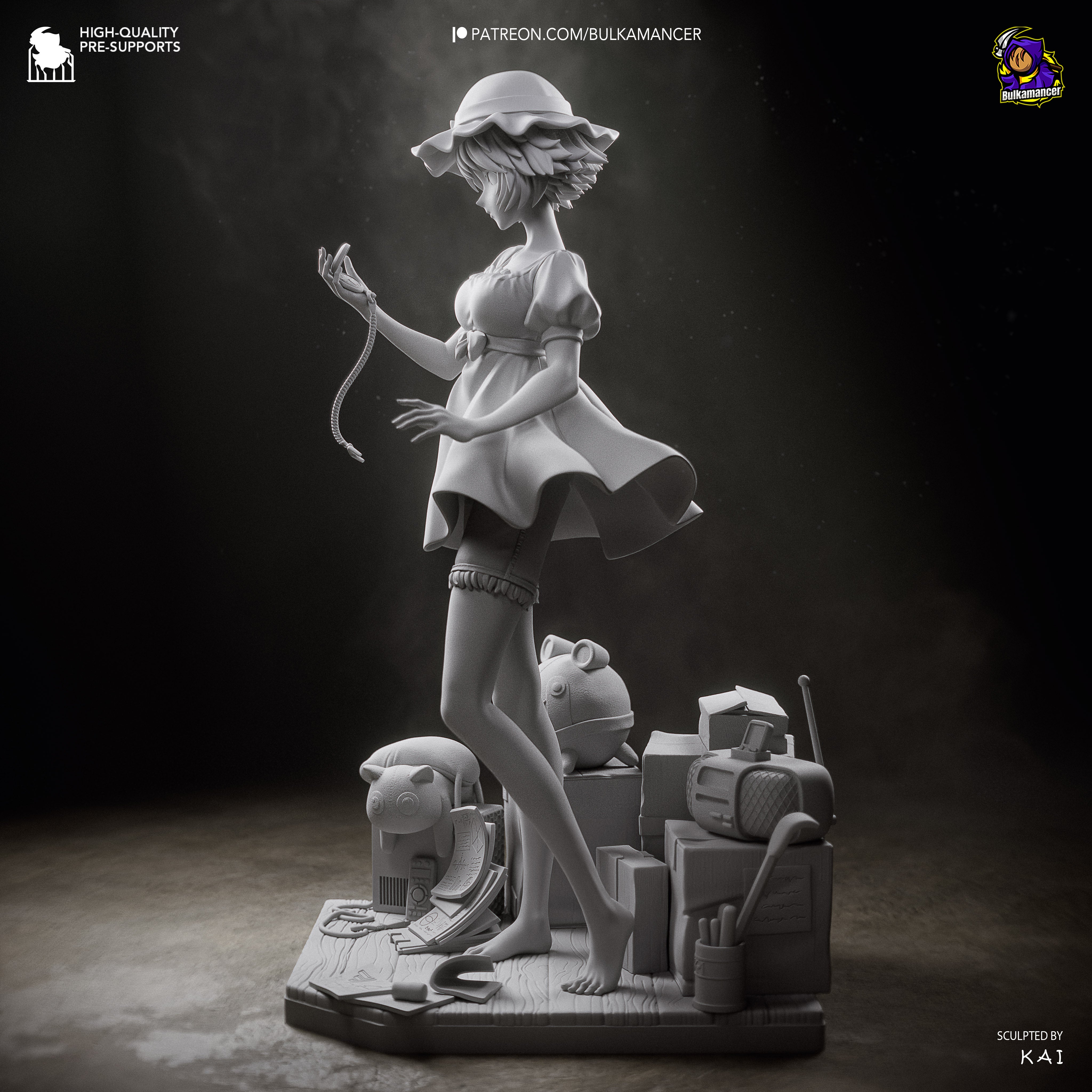 The Pocket Watch Girl Statue