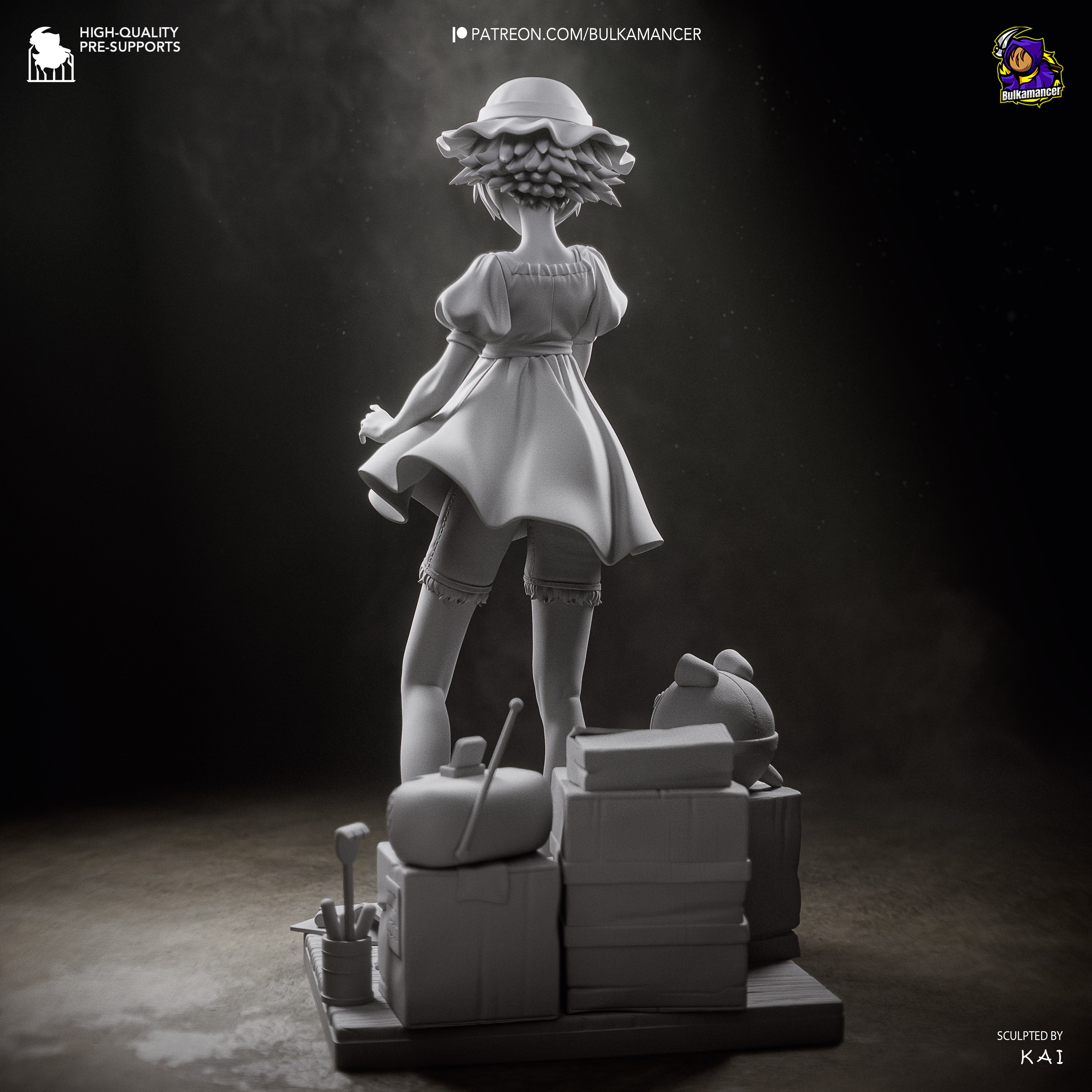 The Pocket Watch Girl Statue