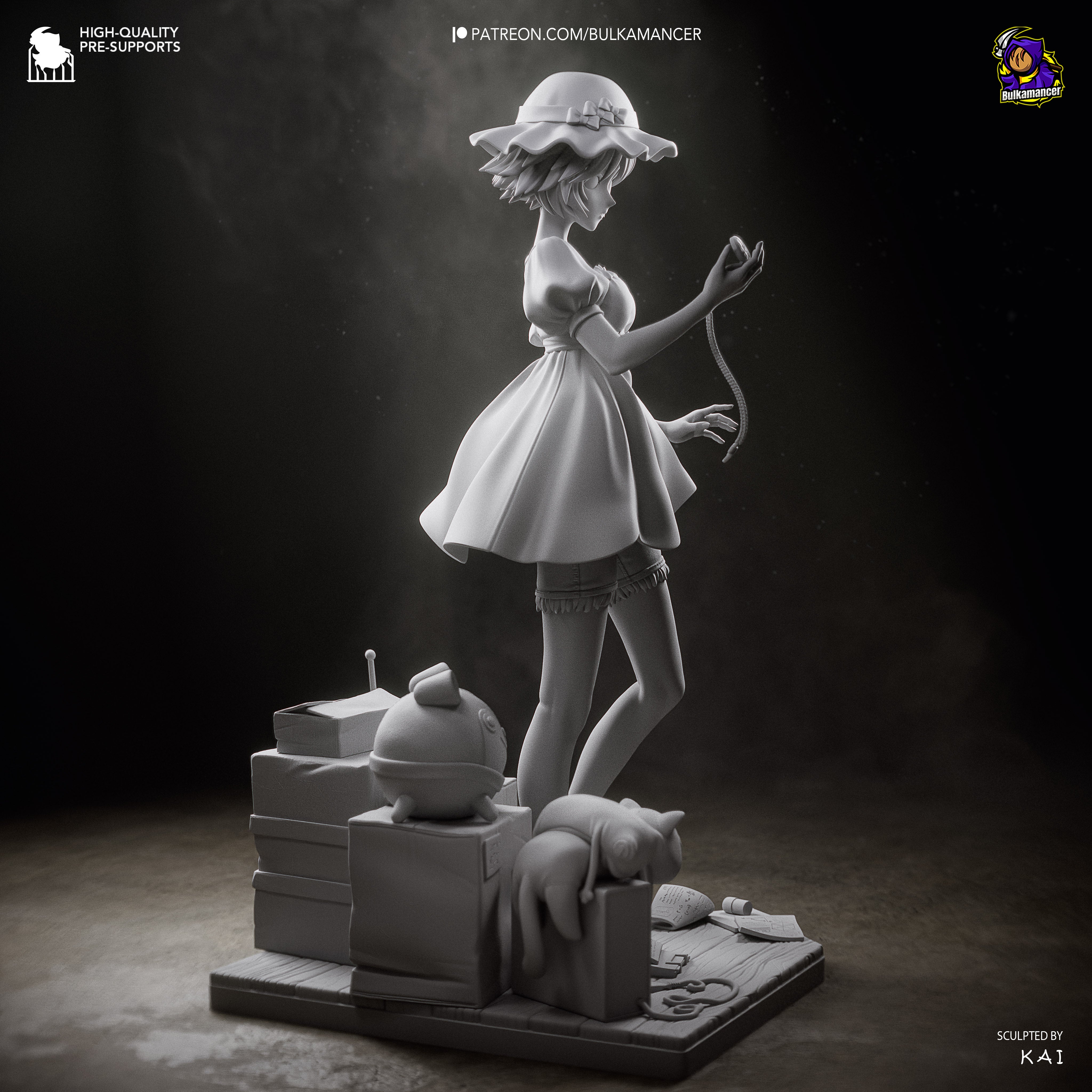 The Pocket Watch Girl Statue