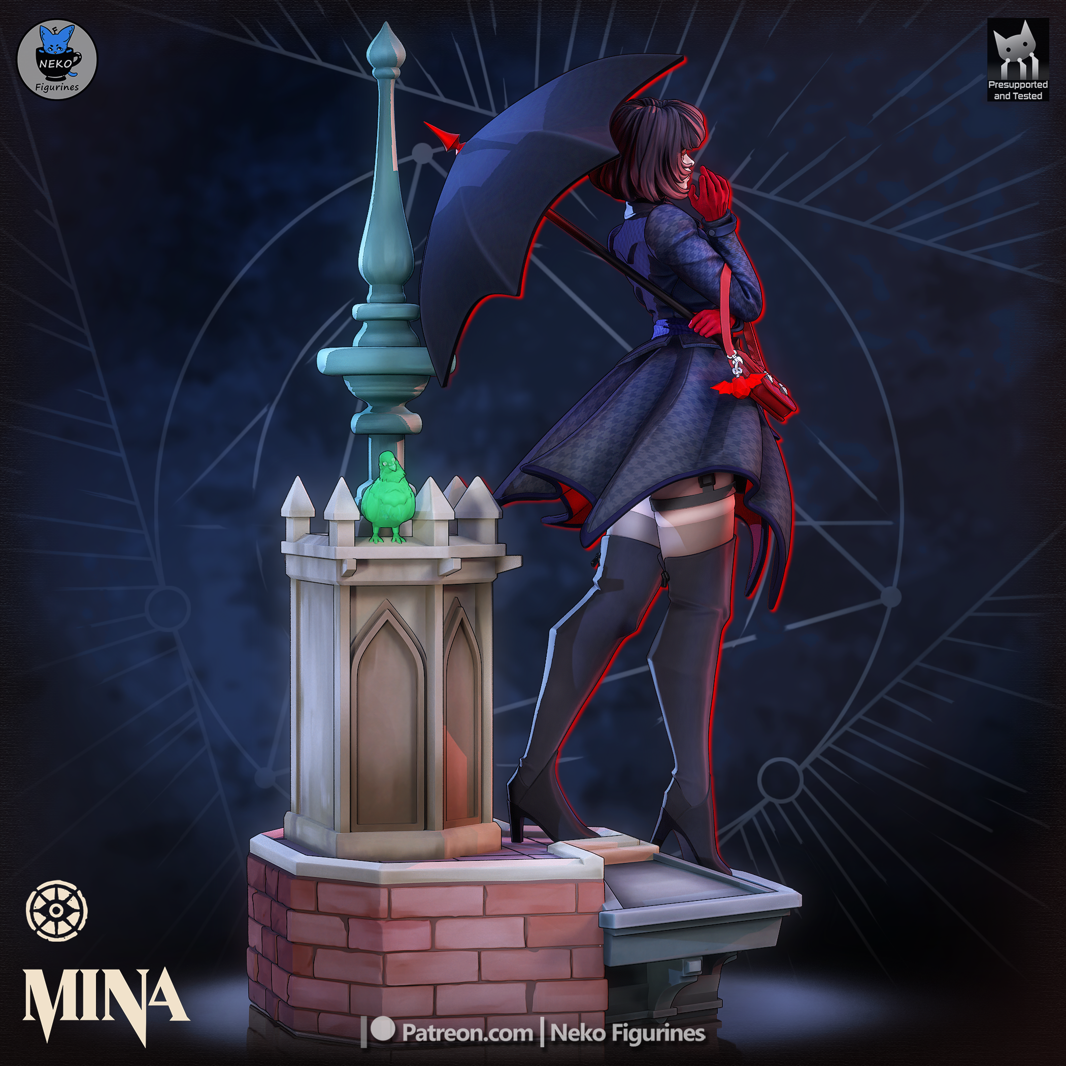 Rooftop Raven Statue